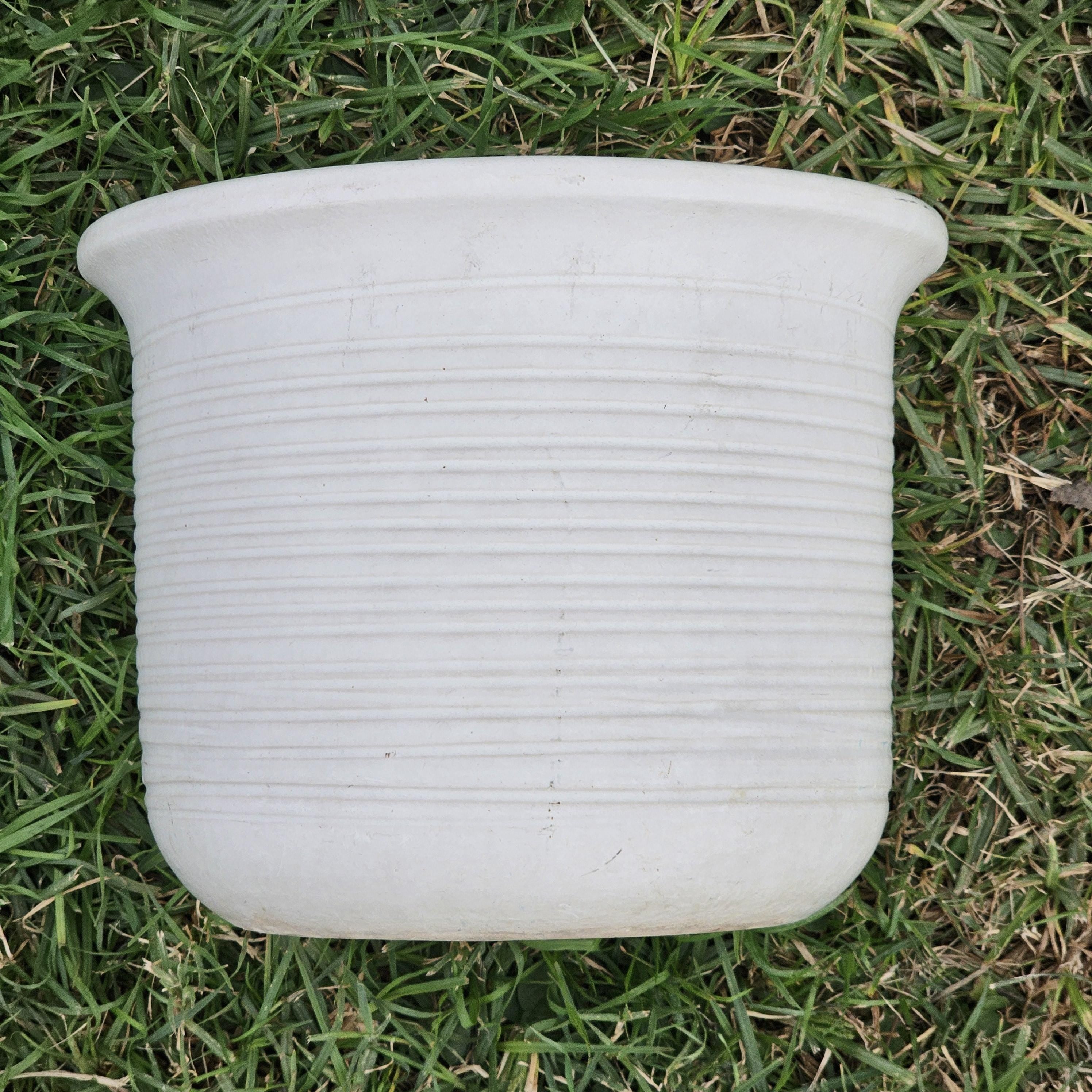 Gainey Ceramics U-10 White Planter Pot La Verne Calif USA MCM 10" Dia x 8" H