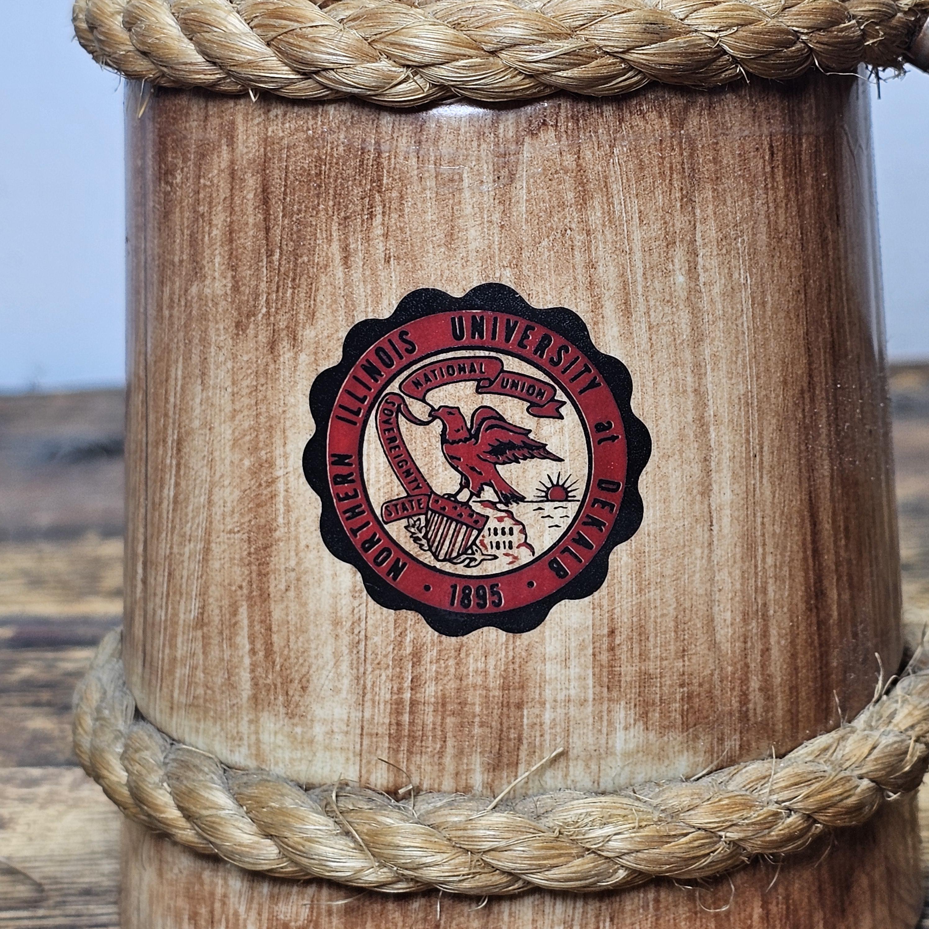 Vintage Northern Illinois University Mug With Rope 5.5"H