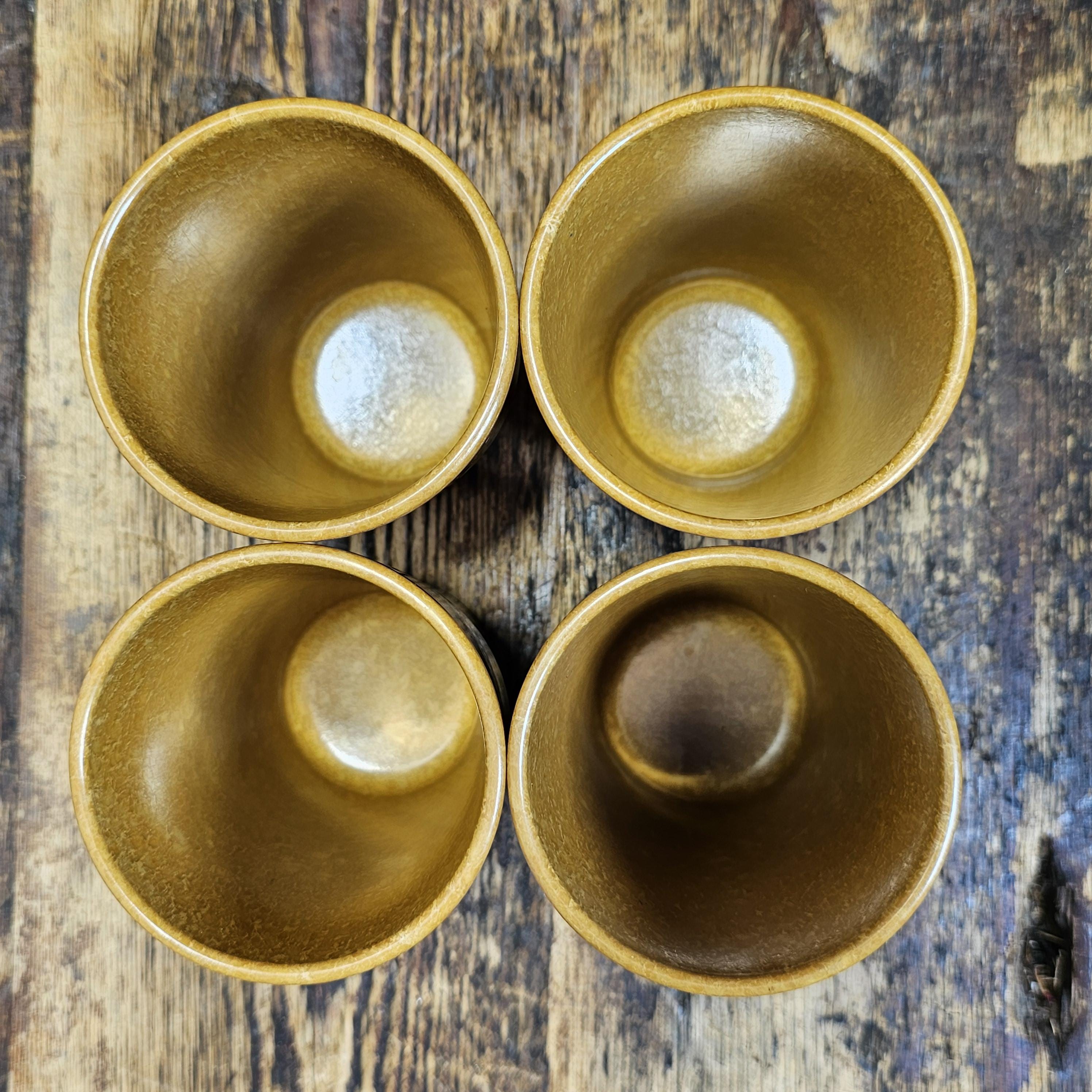 Set of 4 Halsey Inc Melmac Military Mess Hall Tumbler Cups 1960s