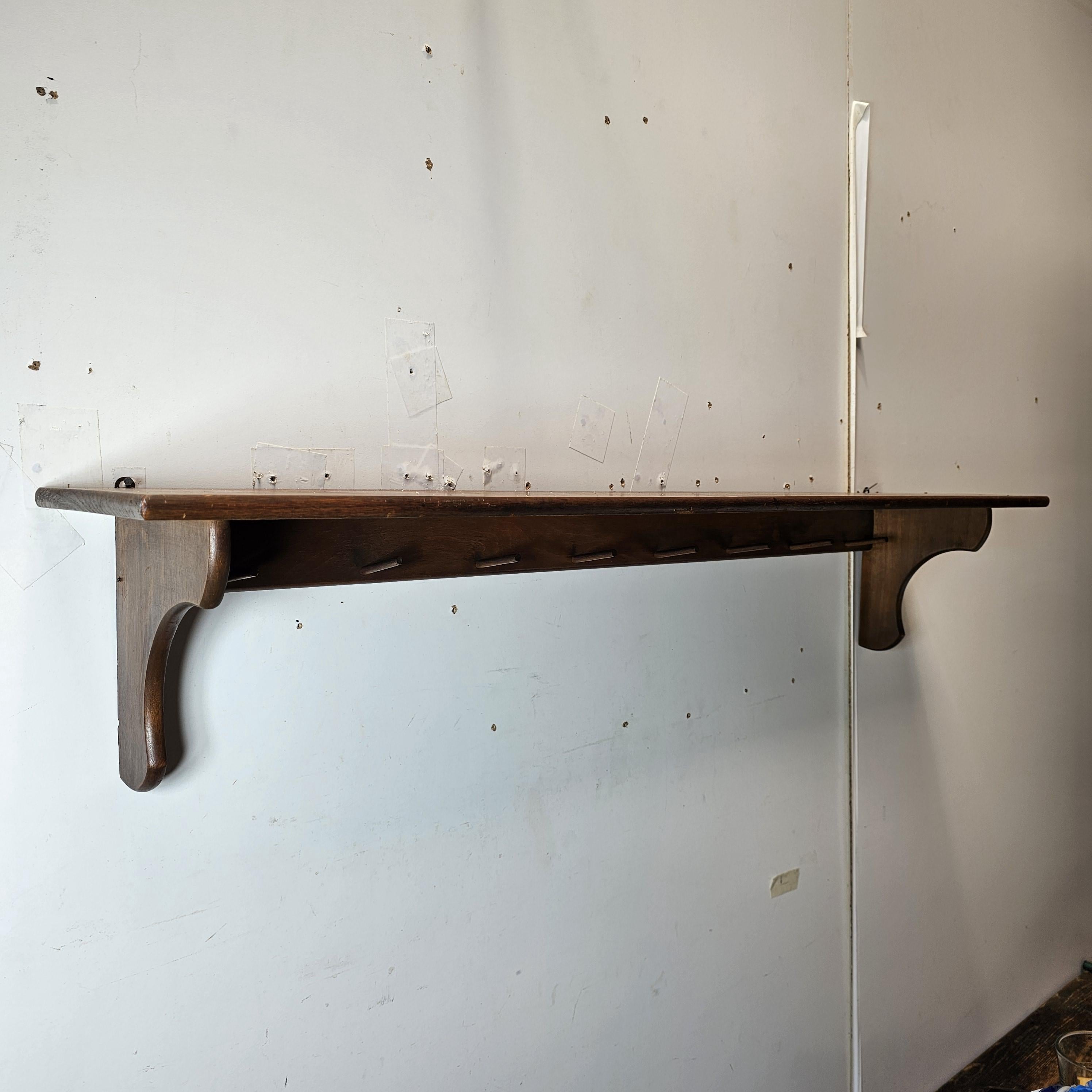 Sheryn's Maple Of California Wall Mount Kitchen Utensil Rack With Plate Groove