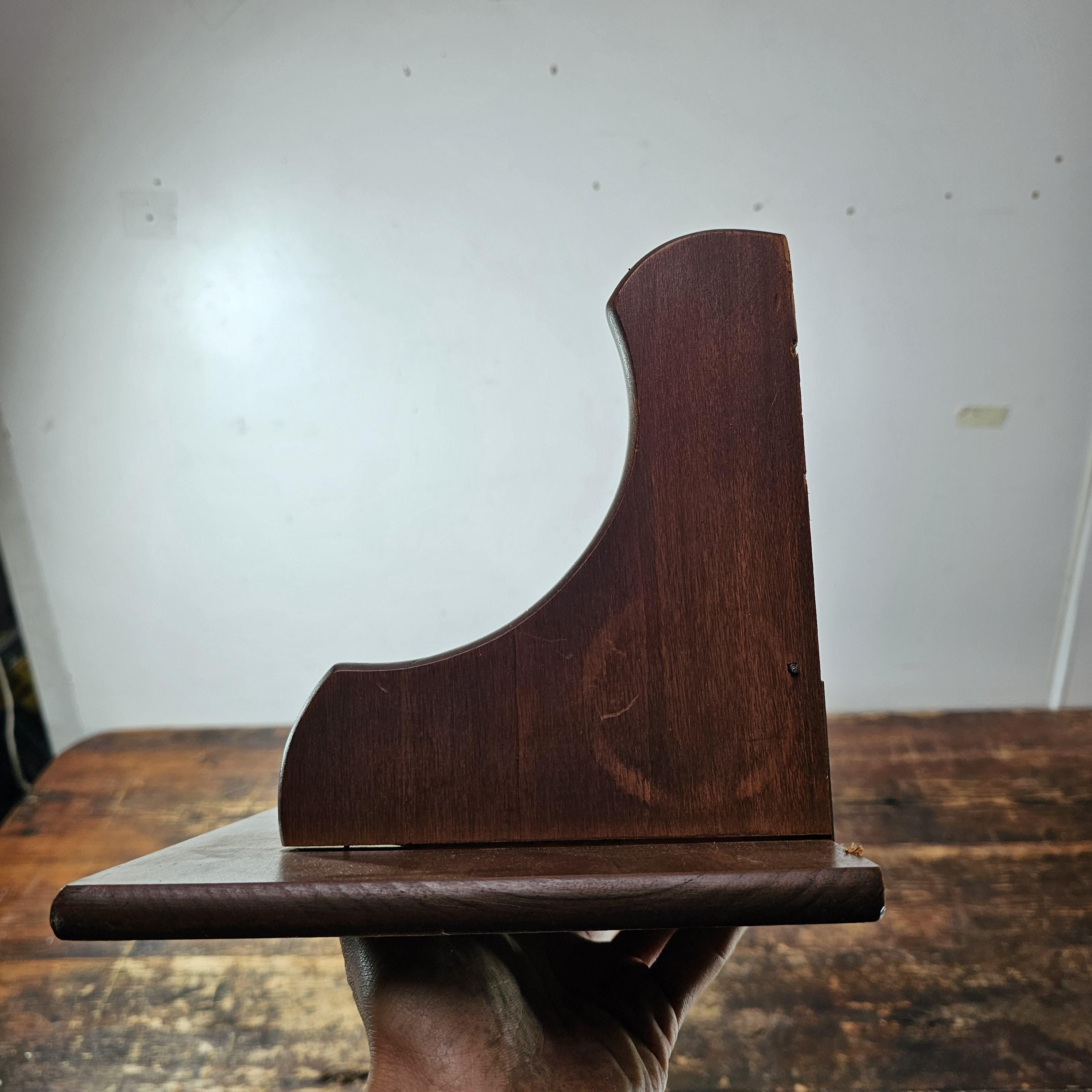 Sheryn's Maple Of California Wall Mount Kitchen Utensil Rack With Plate Groove