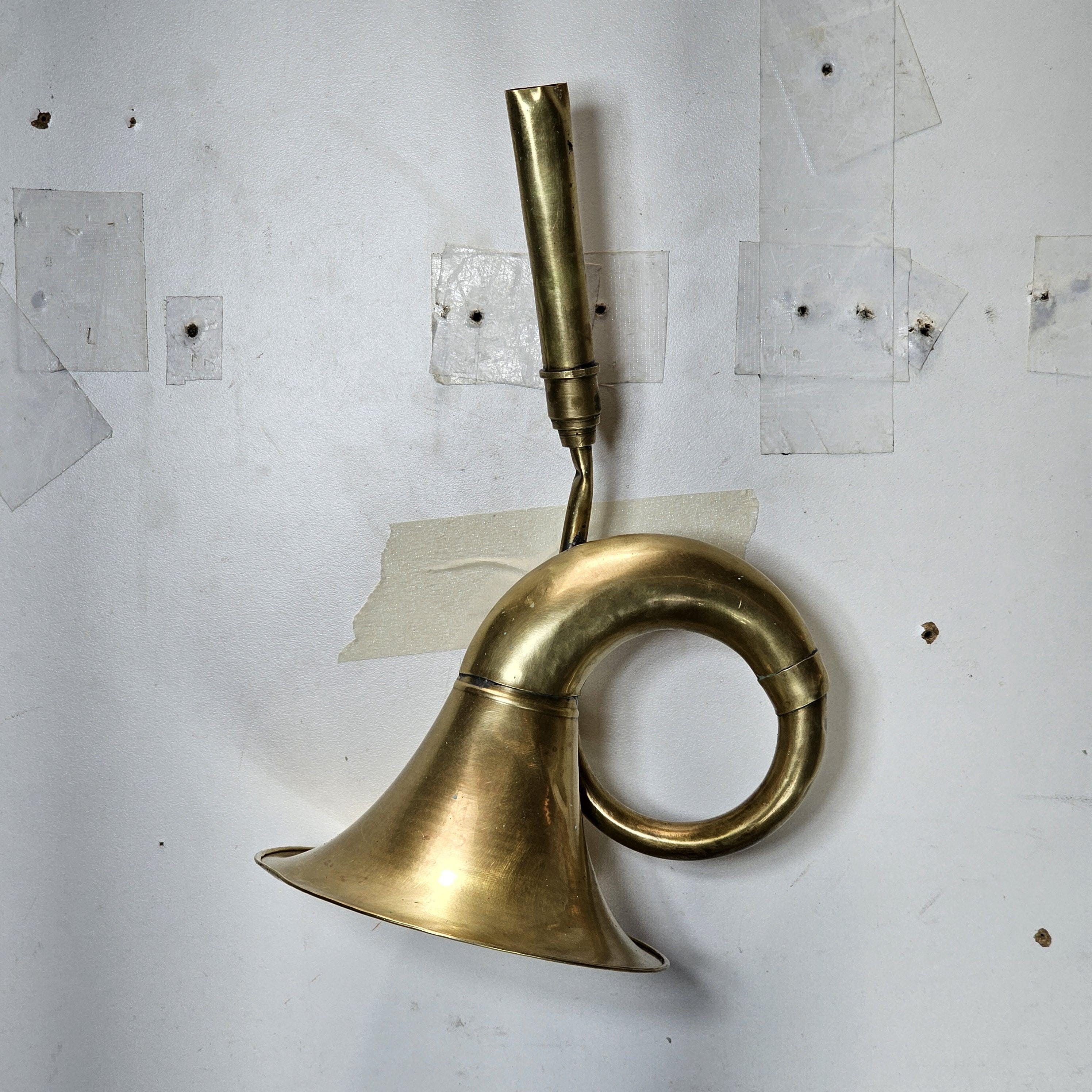 Antique Brass Car Horn Wall Decor
