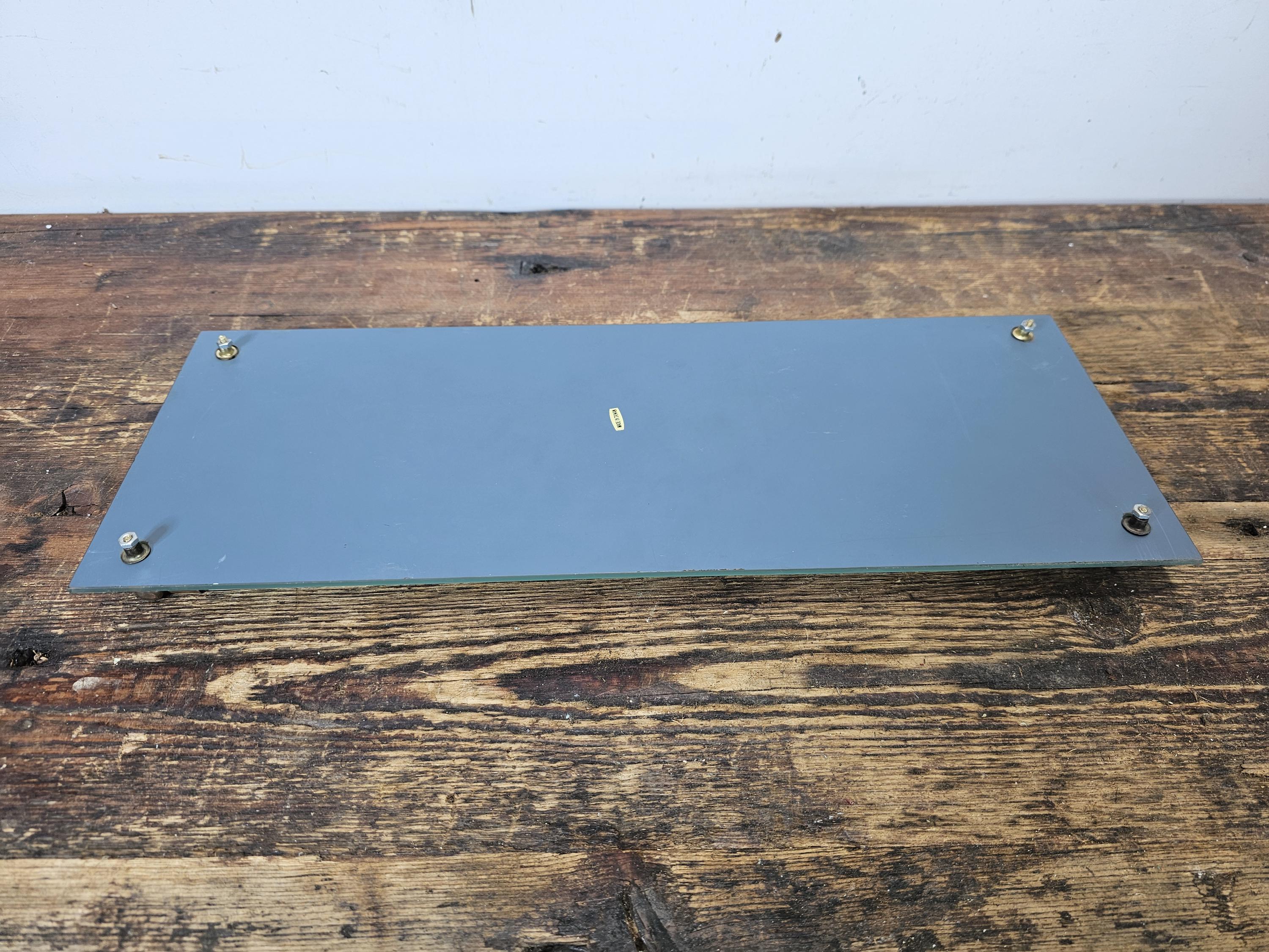 Vintage Dresser Vanity Tray Mirror bottom & Acrylic Rail 6"W x 19"L x 1.25"H