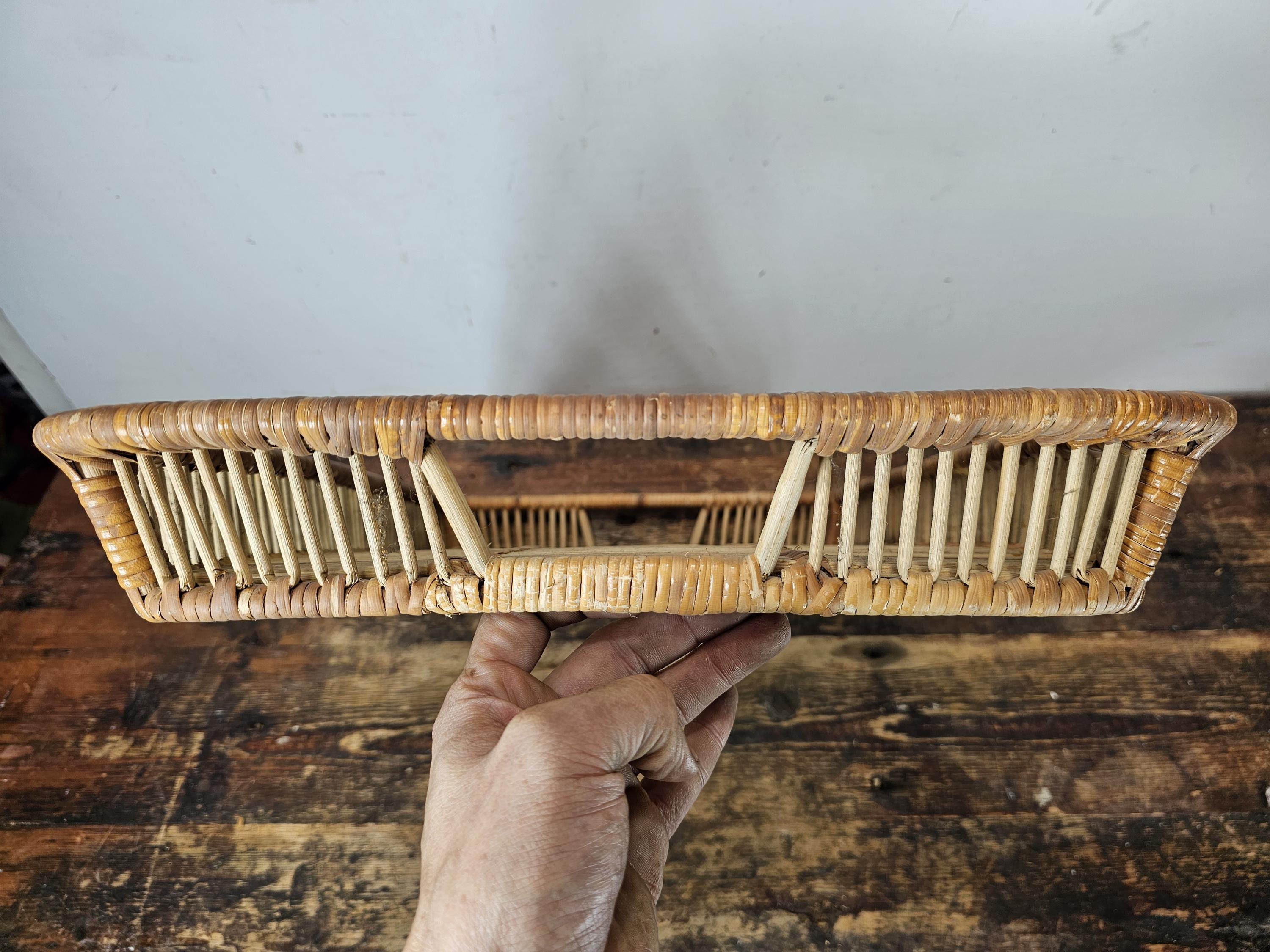 Artek Finland Danish Modern Rattan Tray 1960s