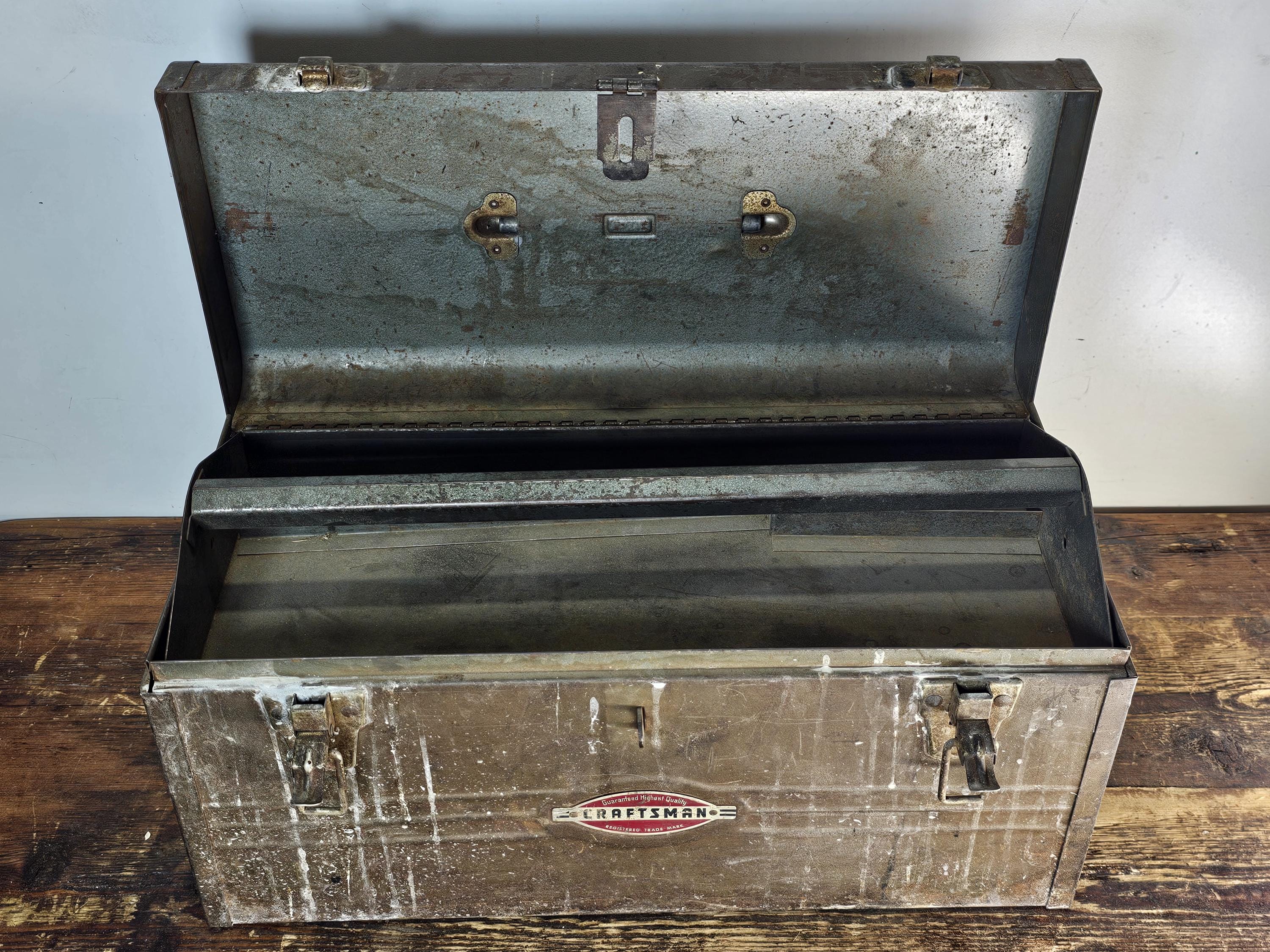 1950s Craftsman 6500 Mechanic Tool box With Tray 18"L x 8"D x 9"H