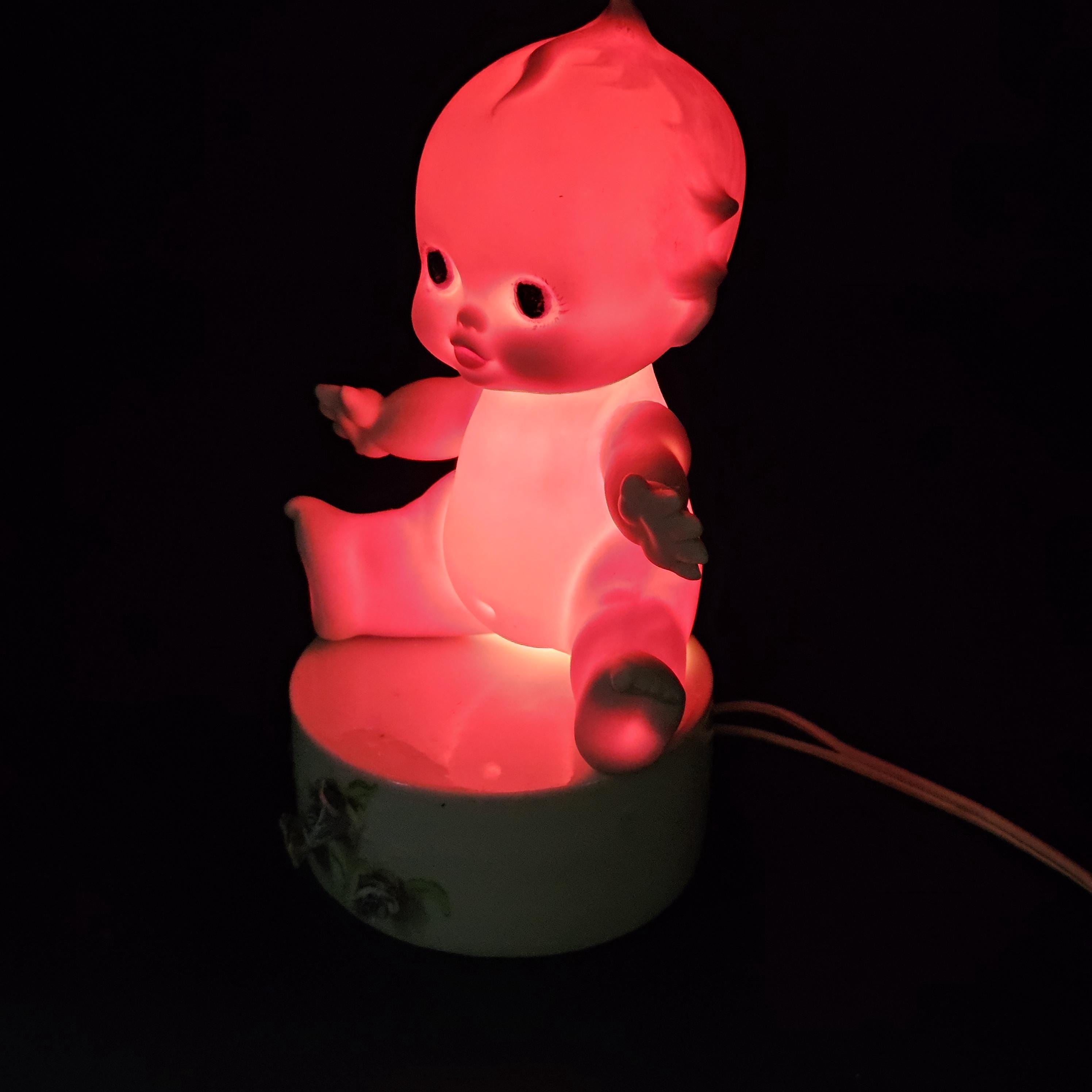 Vintage Kewpie Baby Doll Bisque Lamp 7.5"H
