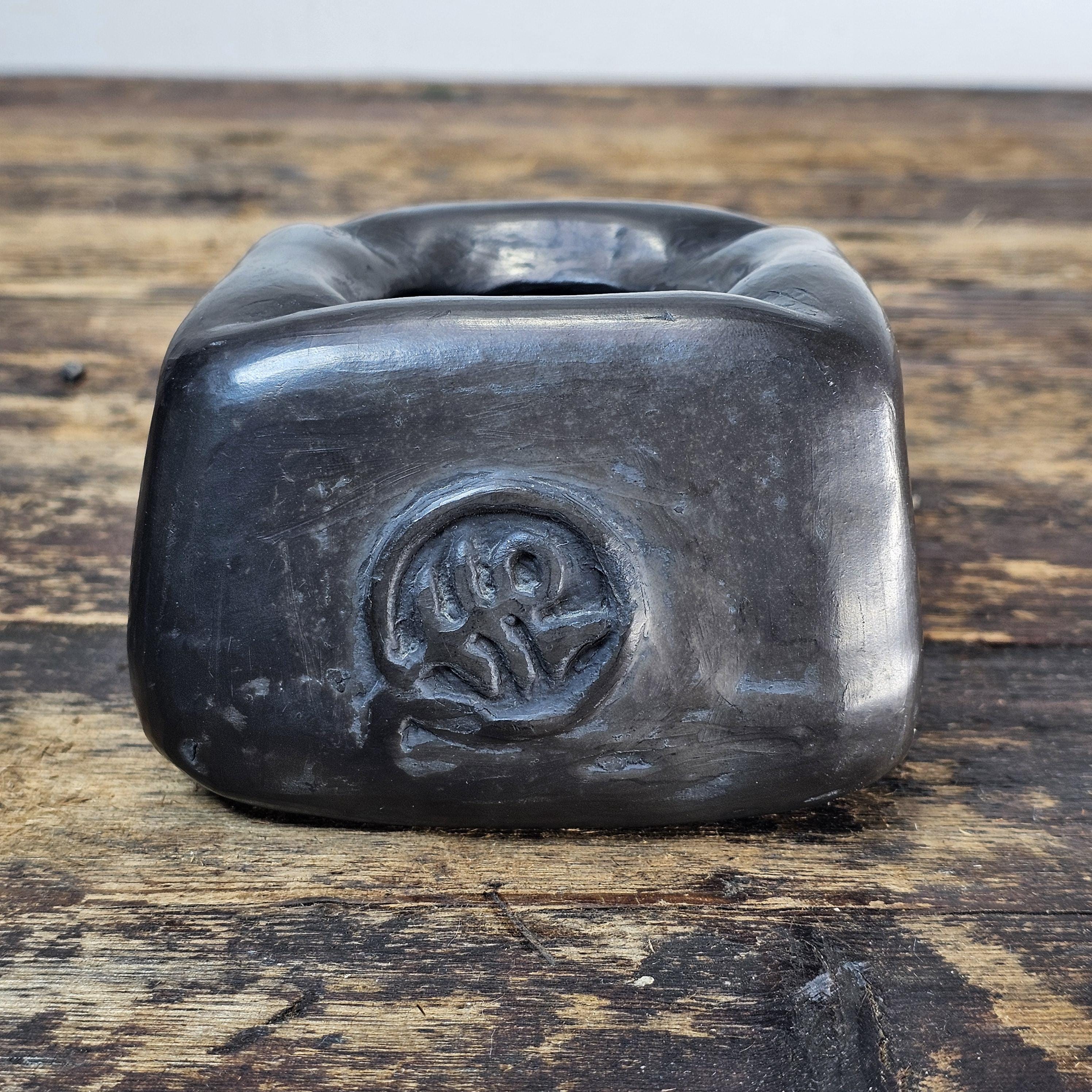 Vintage Oaxaca Black Clay Ashtray Hotel Camino Real In Puerto Vallarta