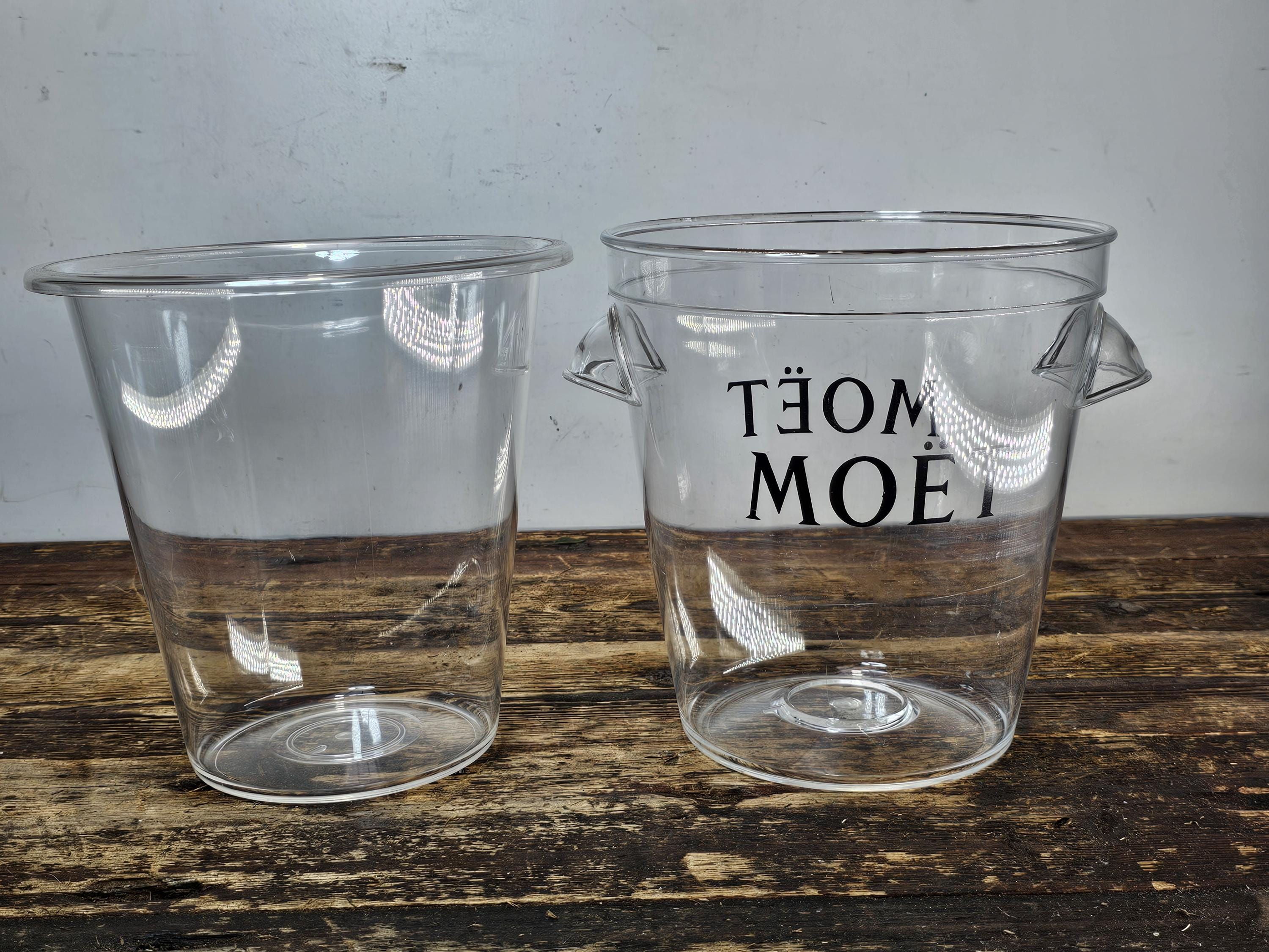 Moet & Chandon Champagne Ice Bucket Clear Acrylic