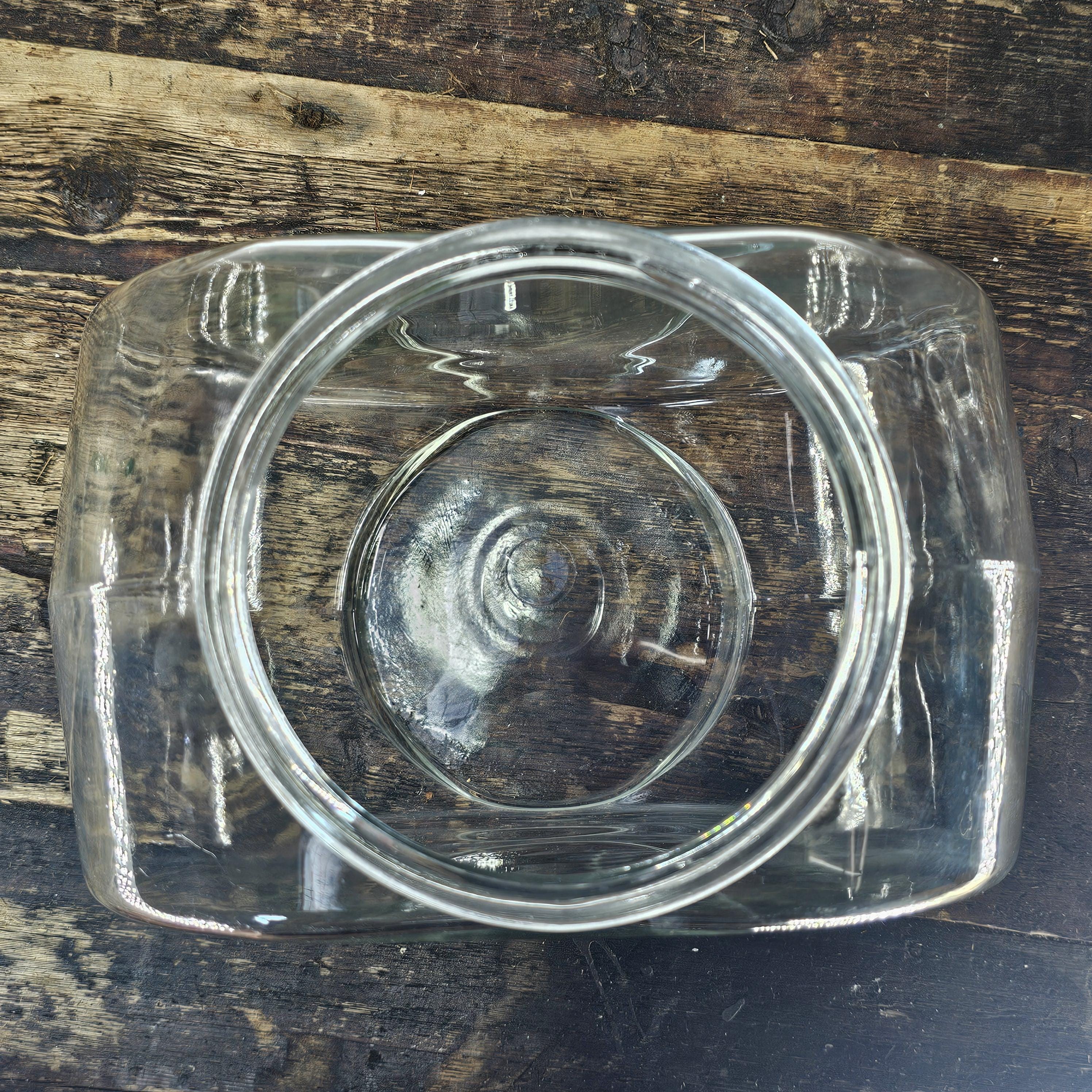 Anchor Hocking Goldfish Betta Glass Drum Bowl 2 Gallon 10"W x 10.5"H x 6.5"D