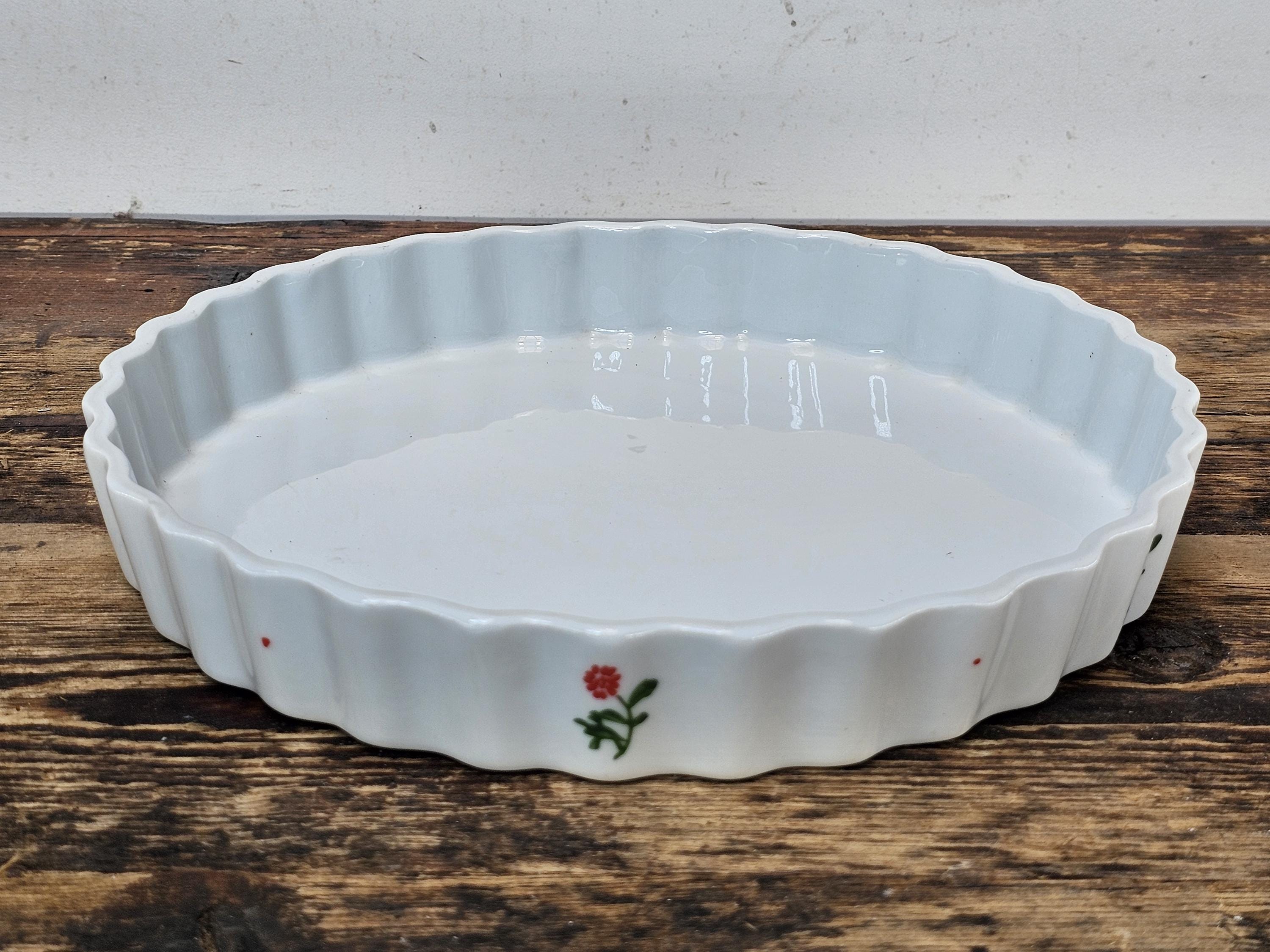 Retro Floral Kitchen Set /Creamer/Ramekins/Covered Casserole Dish/Pie Dish