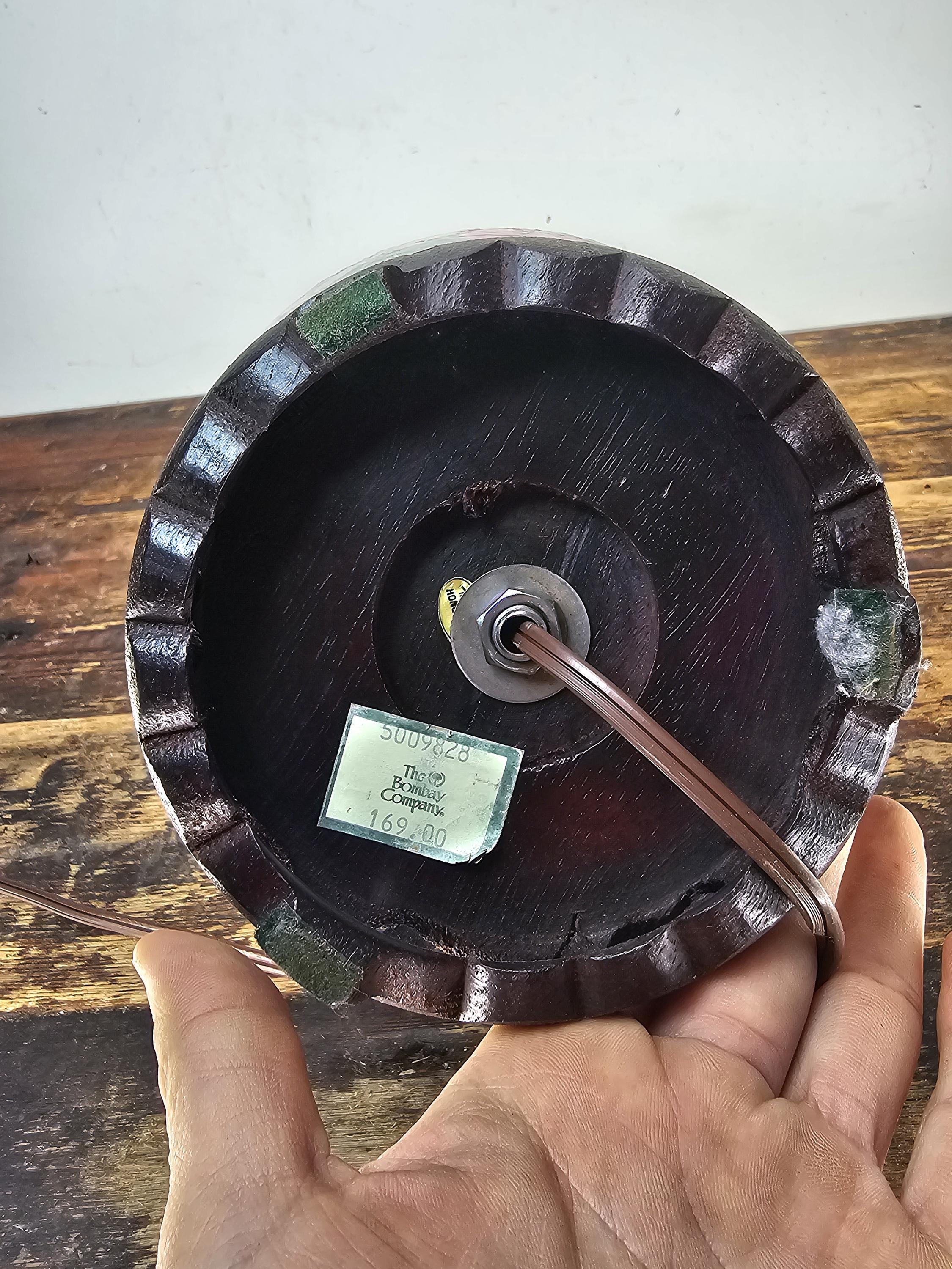 Vintage Bombay Company Asian Style Peony Floral Porcelain Vase Table Lamp