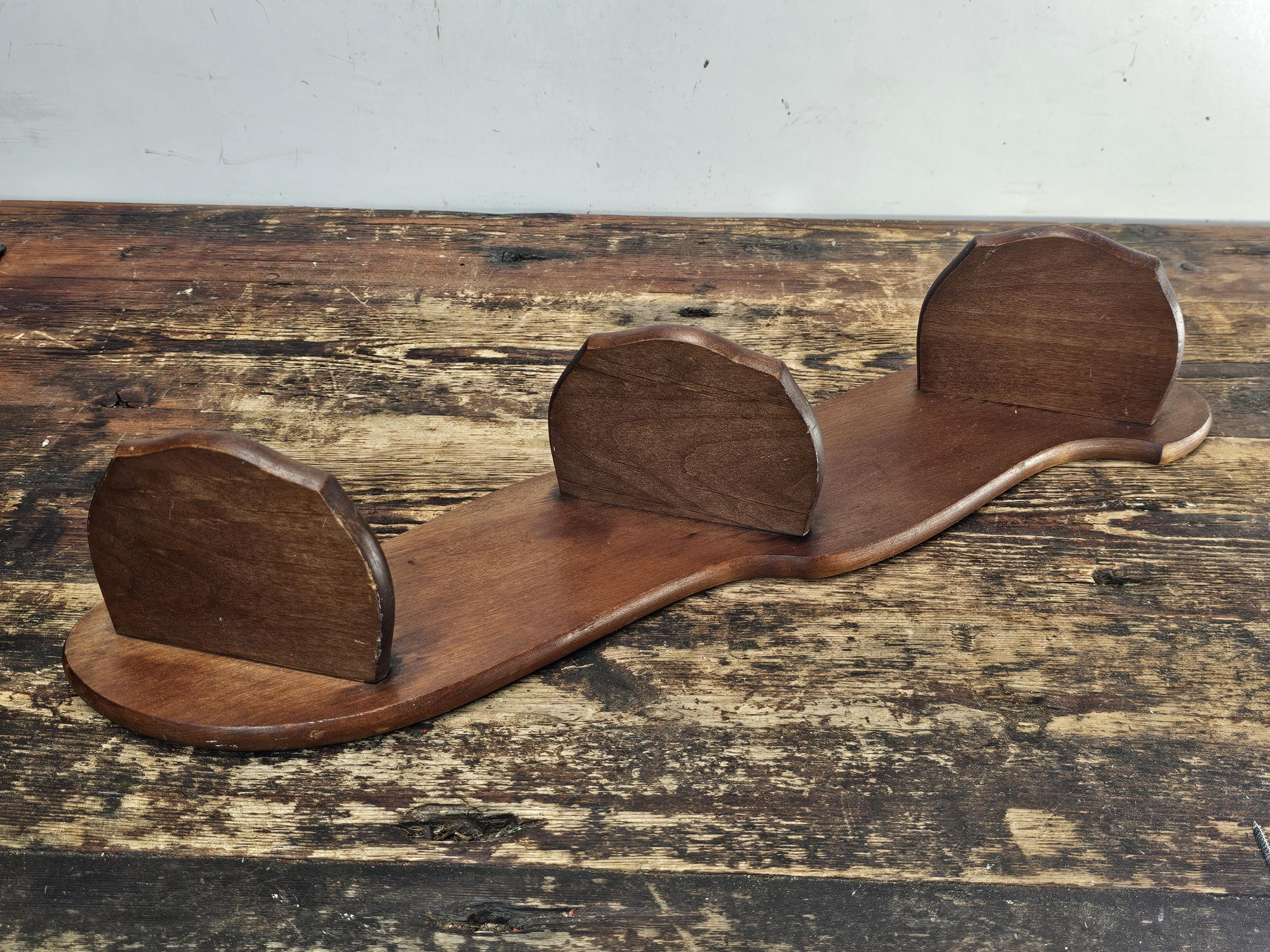 Sheryn's Maple Of California 3-Tier Wall Display Shelf Rack With Plate Groove