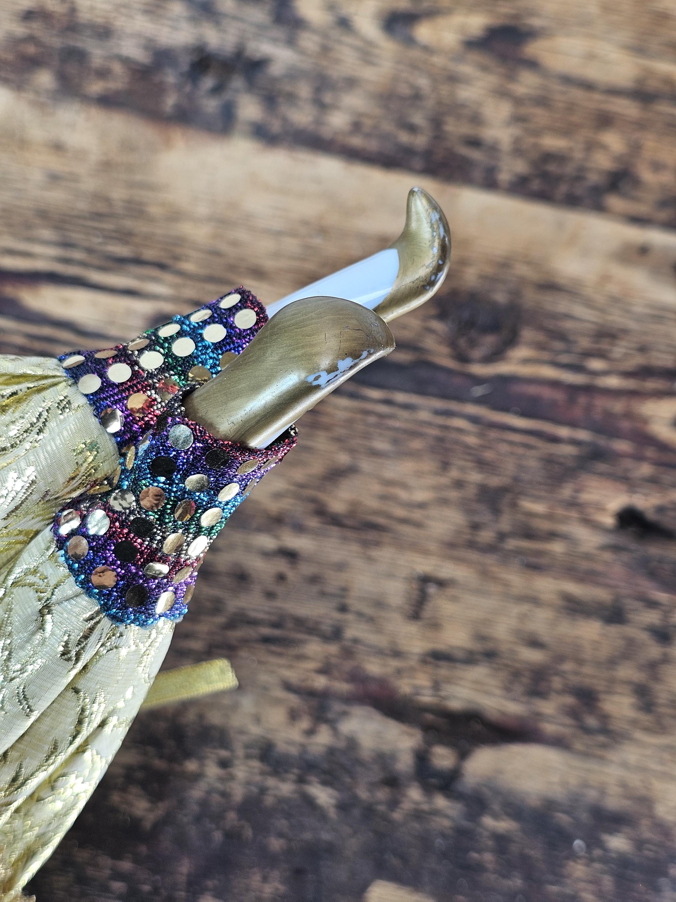 Mardi Gras Porcelain Jester Seated Doll 14"