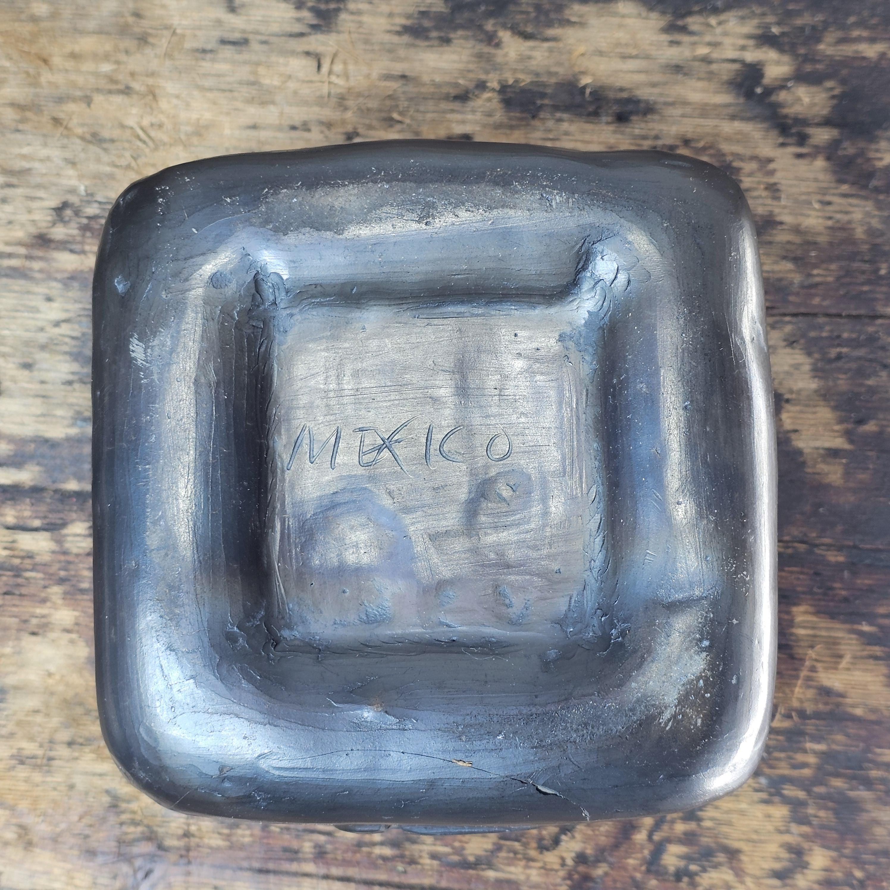 Vintage Oaxaca Black Clay Ashtray Hotel Camino Real In Puerto Vallarta