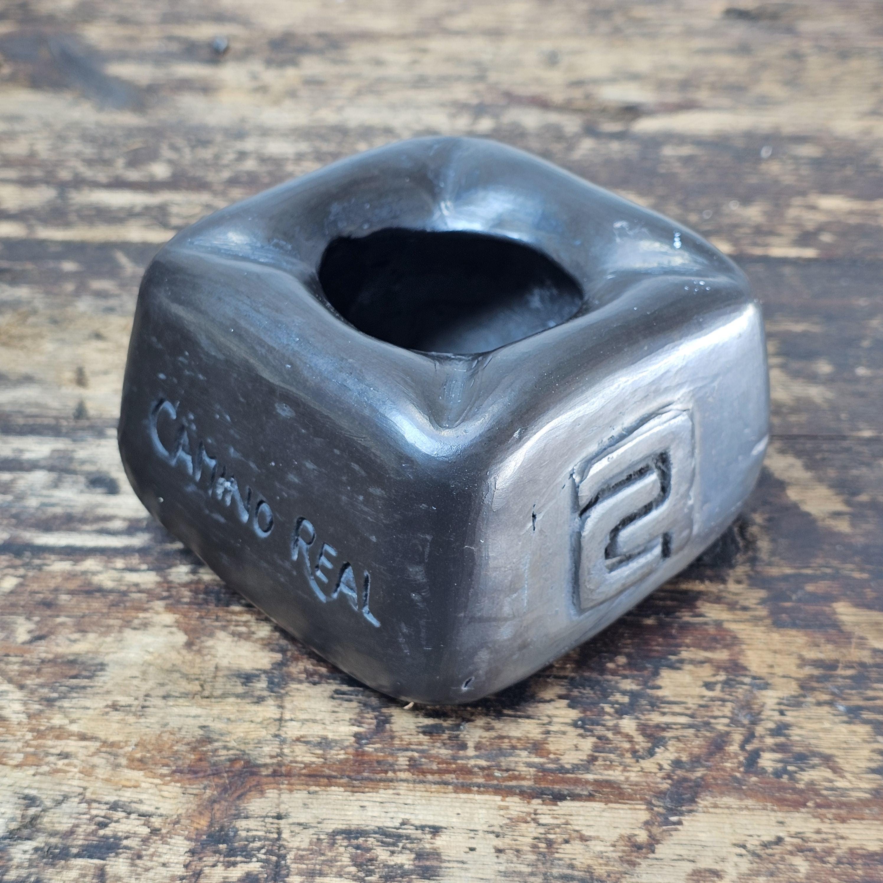 Vintage Oaxaca Black Clay Ashtray Hotel Camino Real In Puerto Vallarta