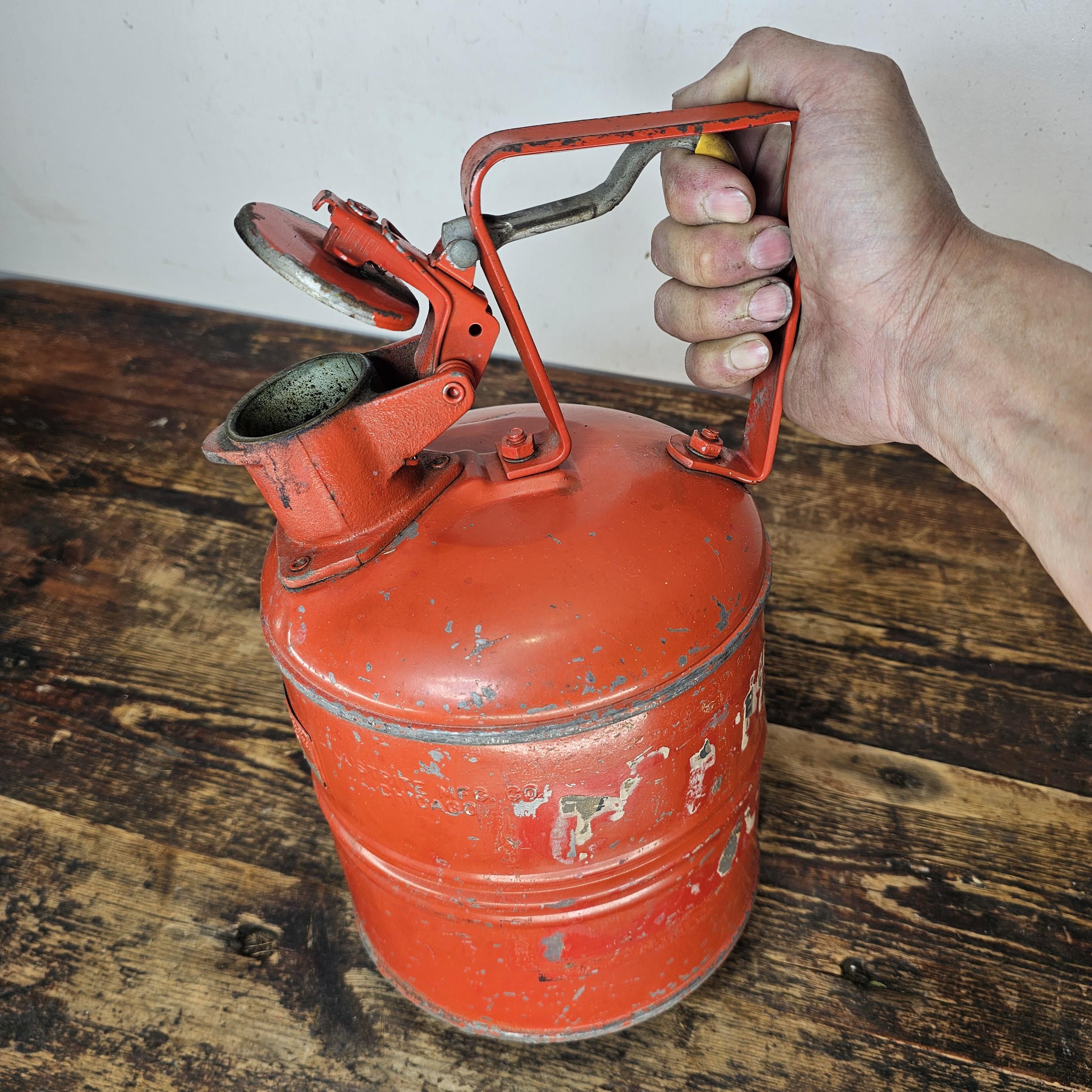 Justrite Steel Safety Can with Trigger-Handle 1 Gallon Gas Can
