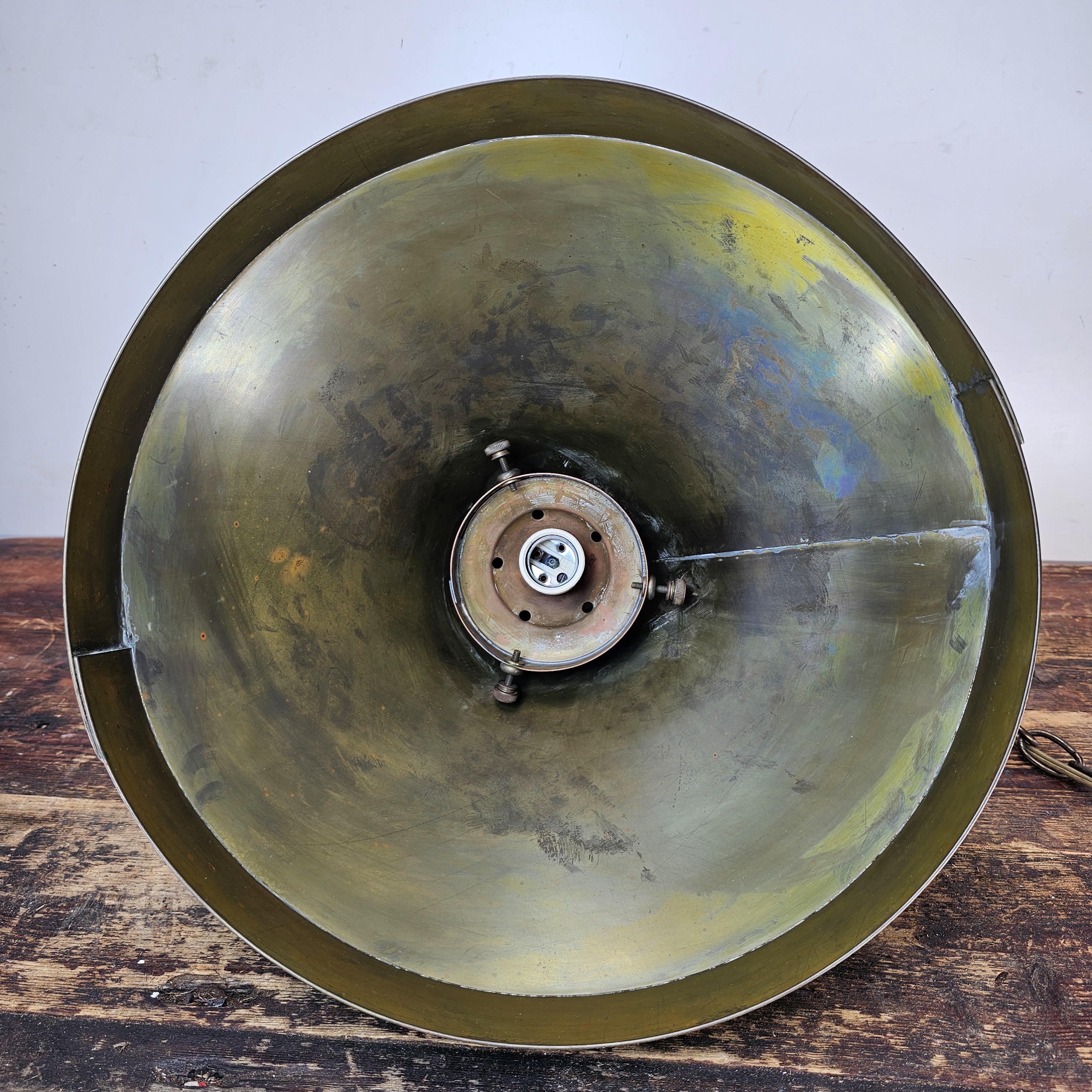 Vintage Brass Rustic Industrial Hanging Pendant Light Lamp Farmhouse Barn