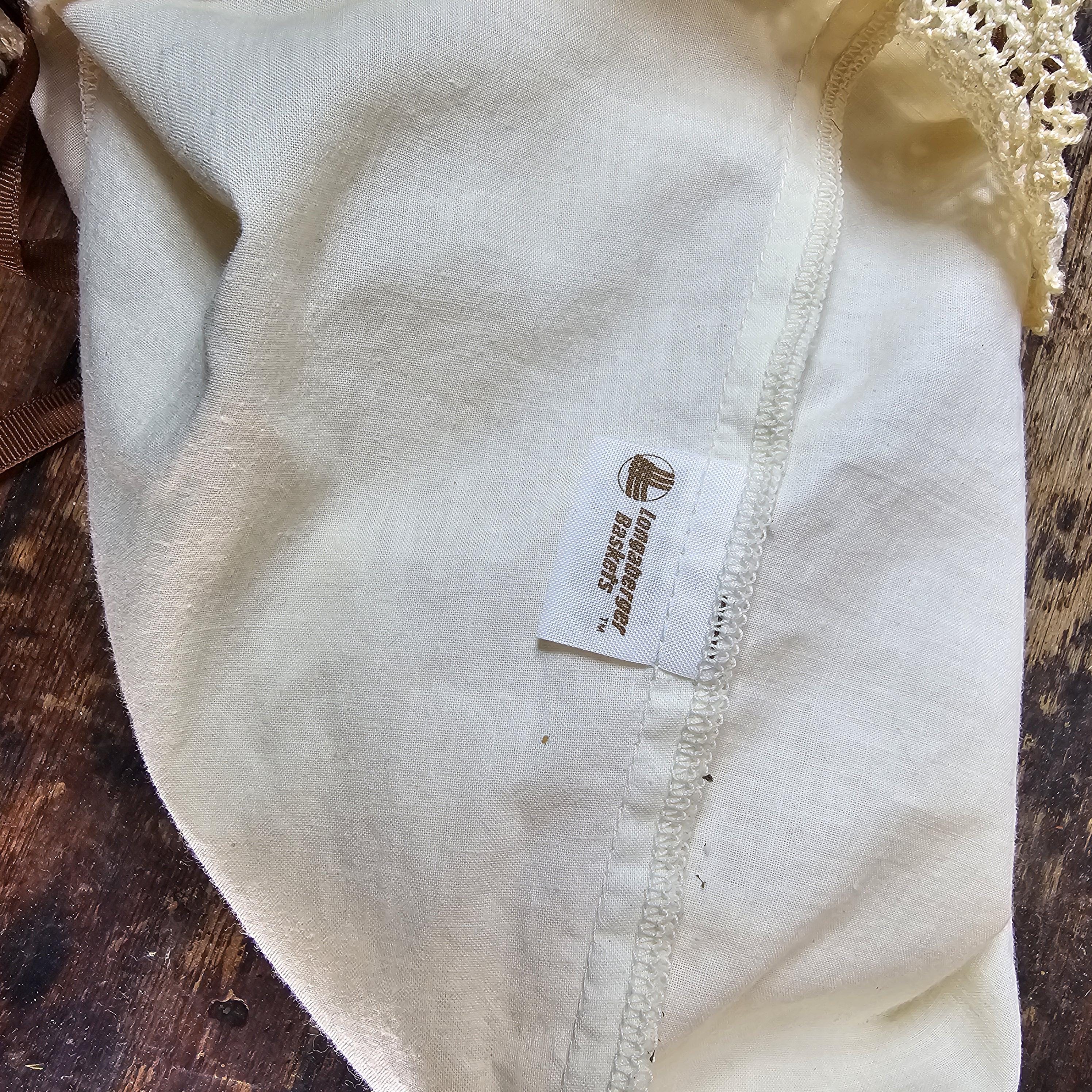 Longaberger Footed Magazine Basket-Swinging Handle With Original Liner 1985