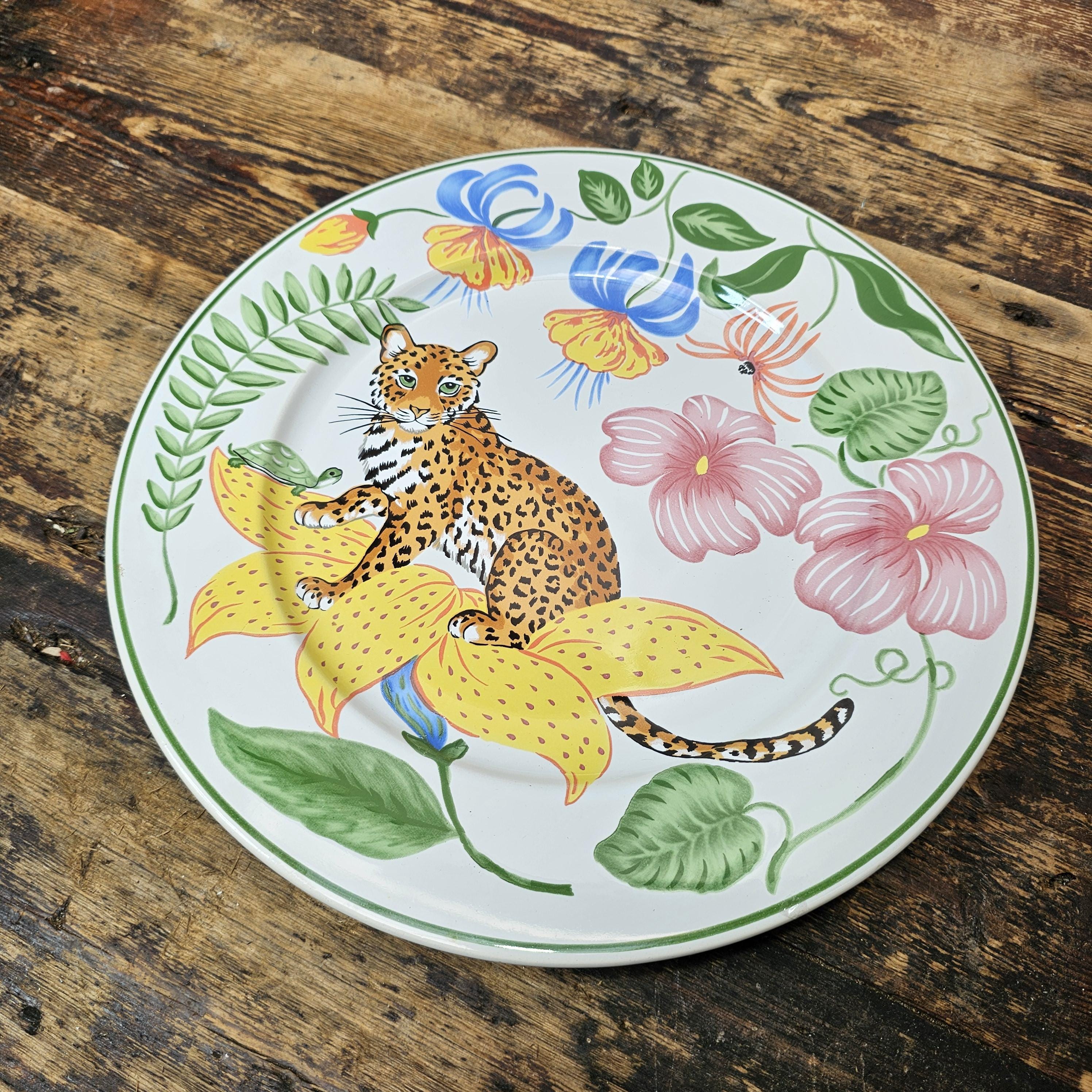 1995 Lynn Chase Jungle Flowers France Service Plate /Charger 12 3/8"