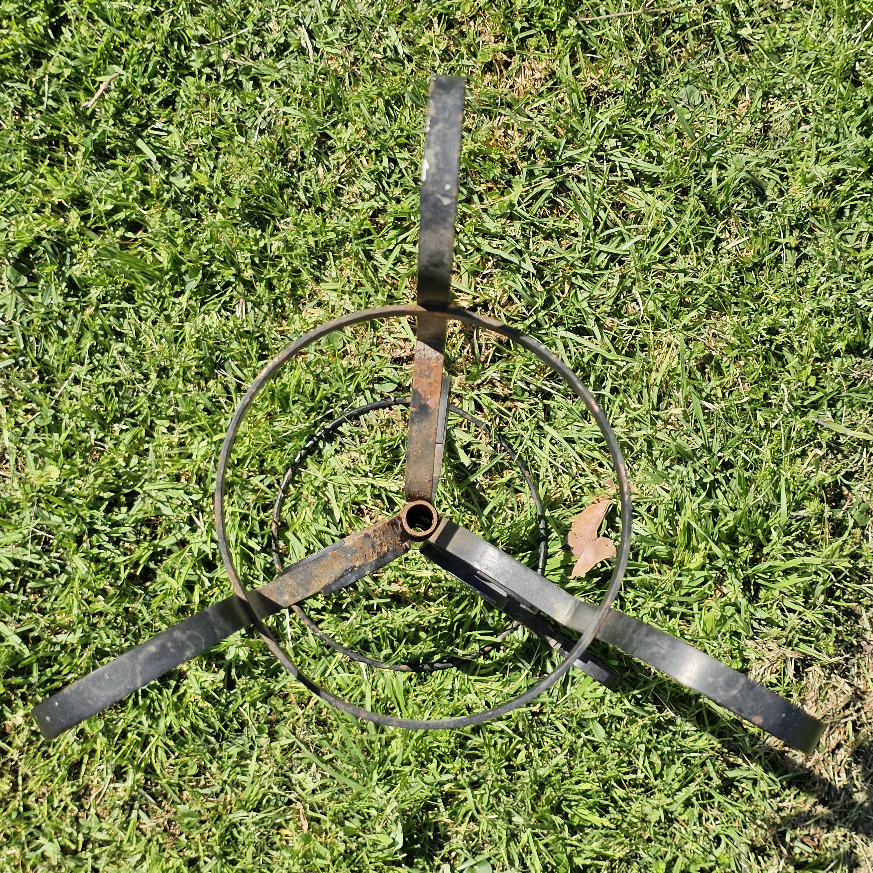 Vintage Scrolled Metal Plant Stand Rusty 27.5" H