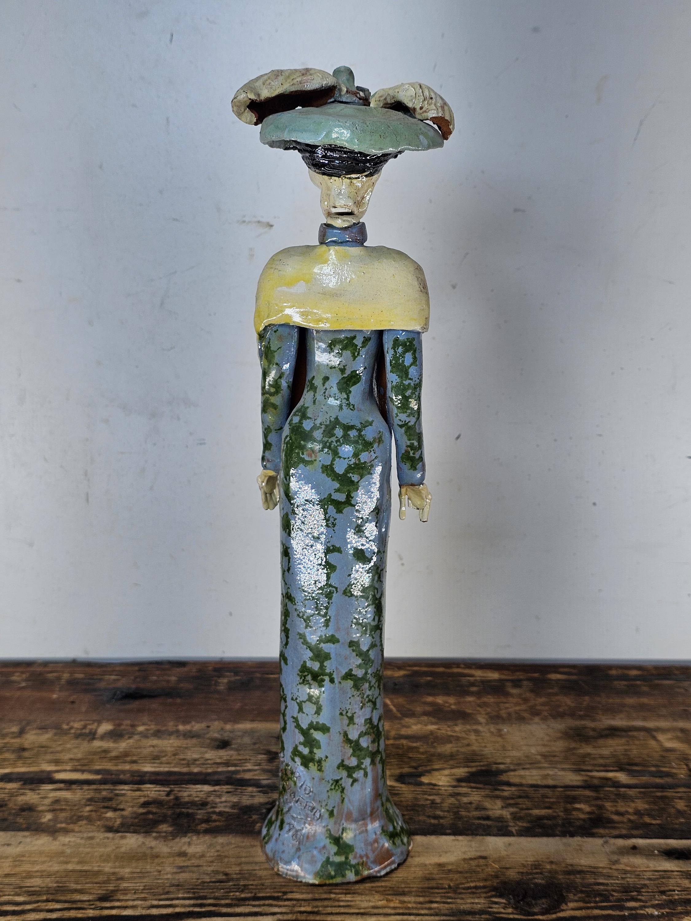 Day of the Dead Catrina Doll La Calavera Catrina Signed By Mario Romero 14.5"H