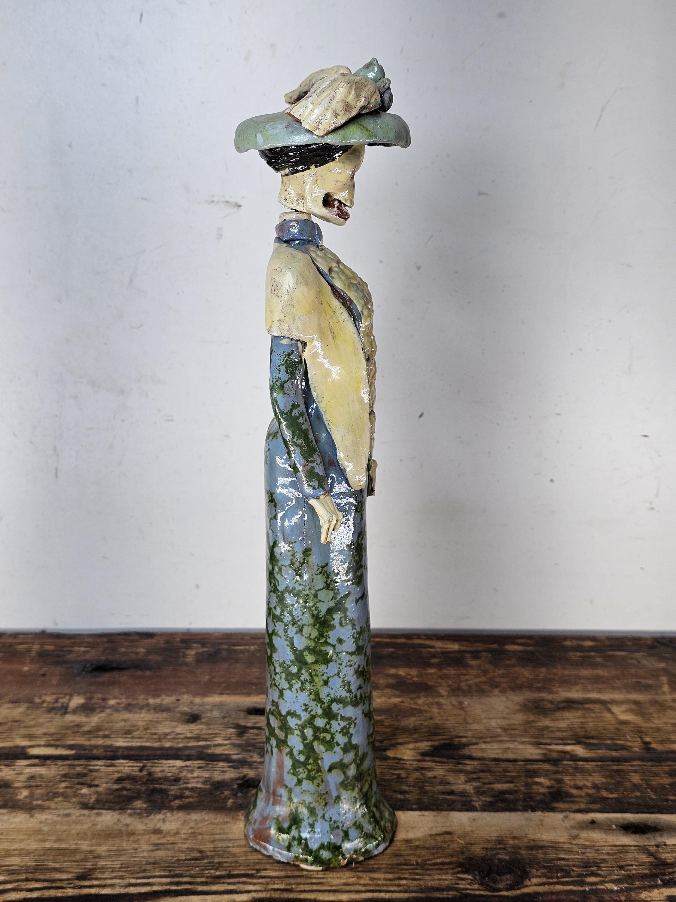 Day of the Dead Catrina Doll La Calavera Catrina Signed By Mario Romero 14.5"H