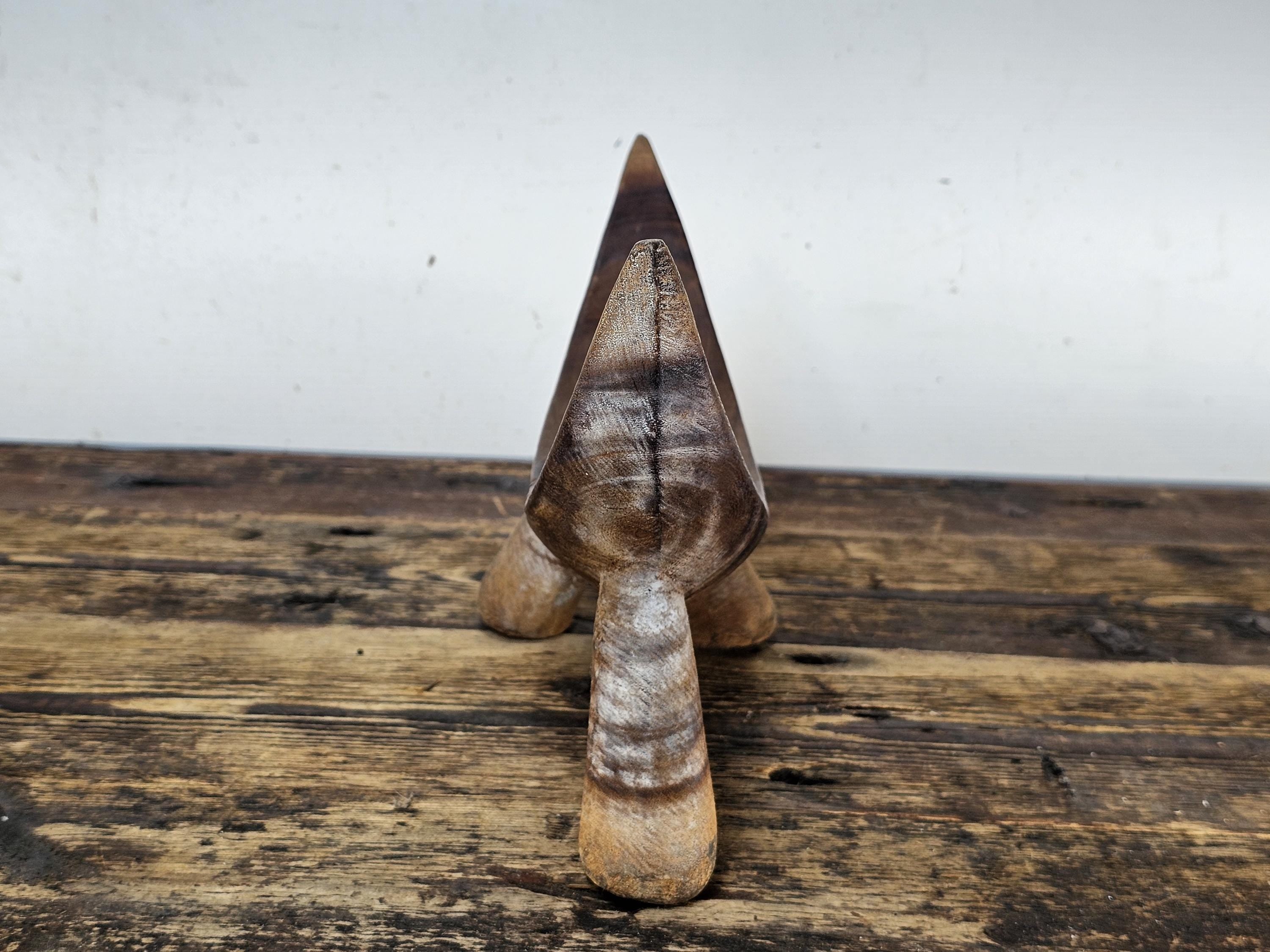 South Sudanese Dinka Tribal Hand-Carved Wooden Neck Rest Headrest 14.5"L