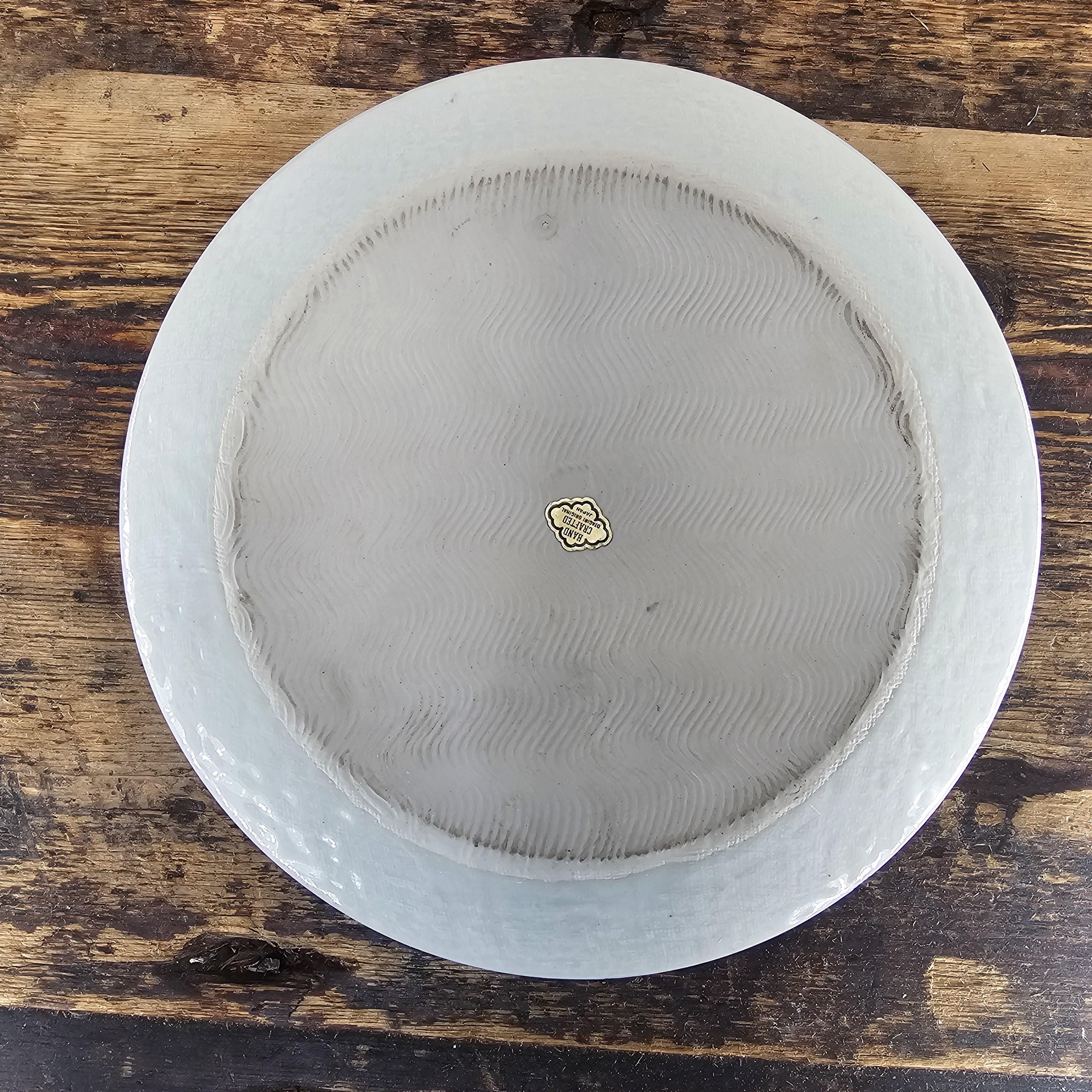 Vintage Otagiri Japan Hand Crafted Glazed 5 Candle Holder Plate