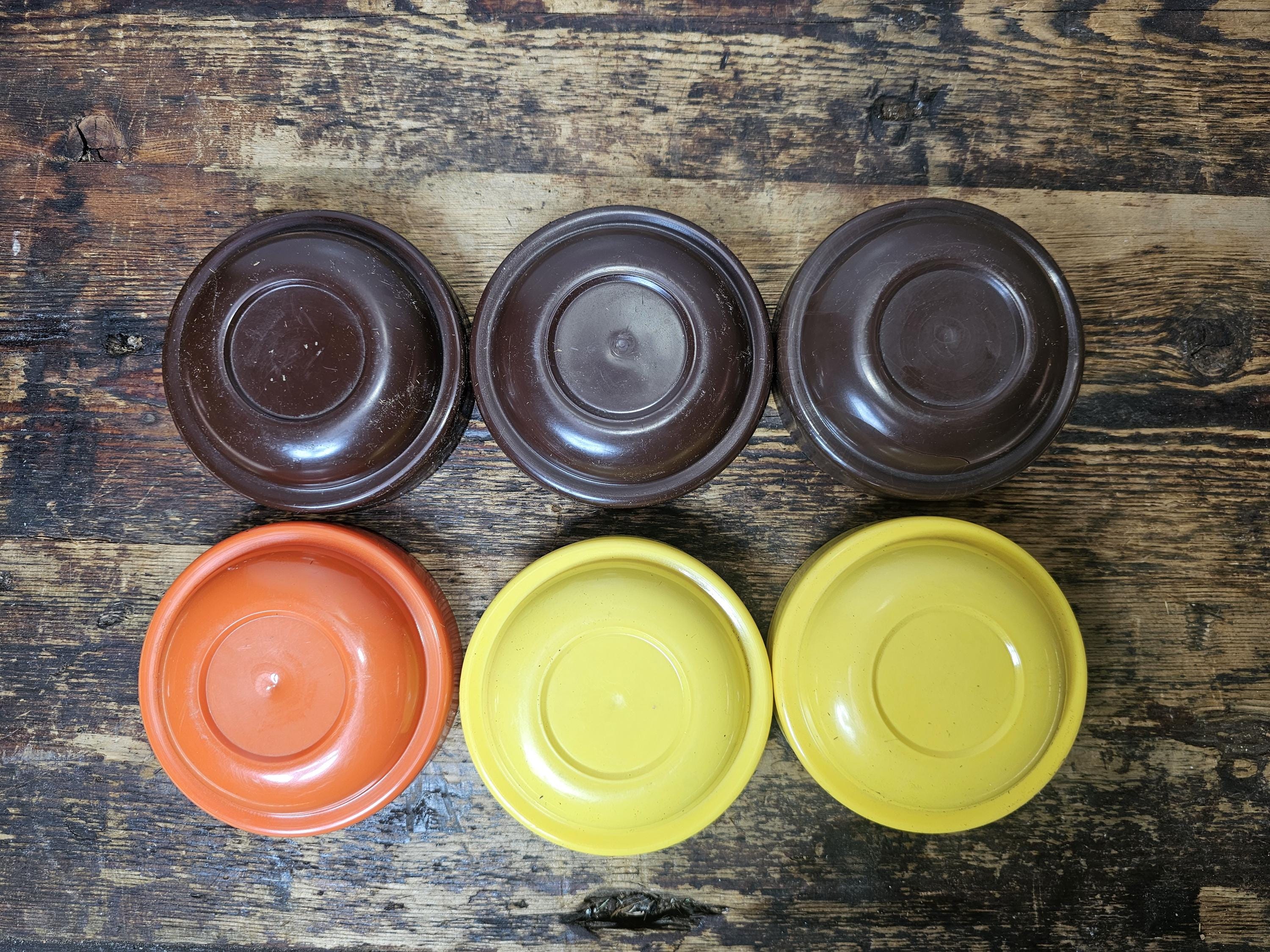 Set of 6 Vintage Carlton Glass & Action Industries Glass Jars With Lids