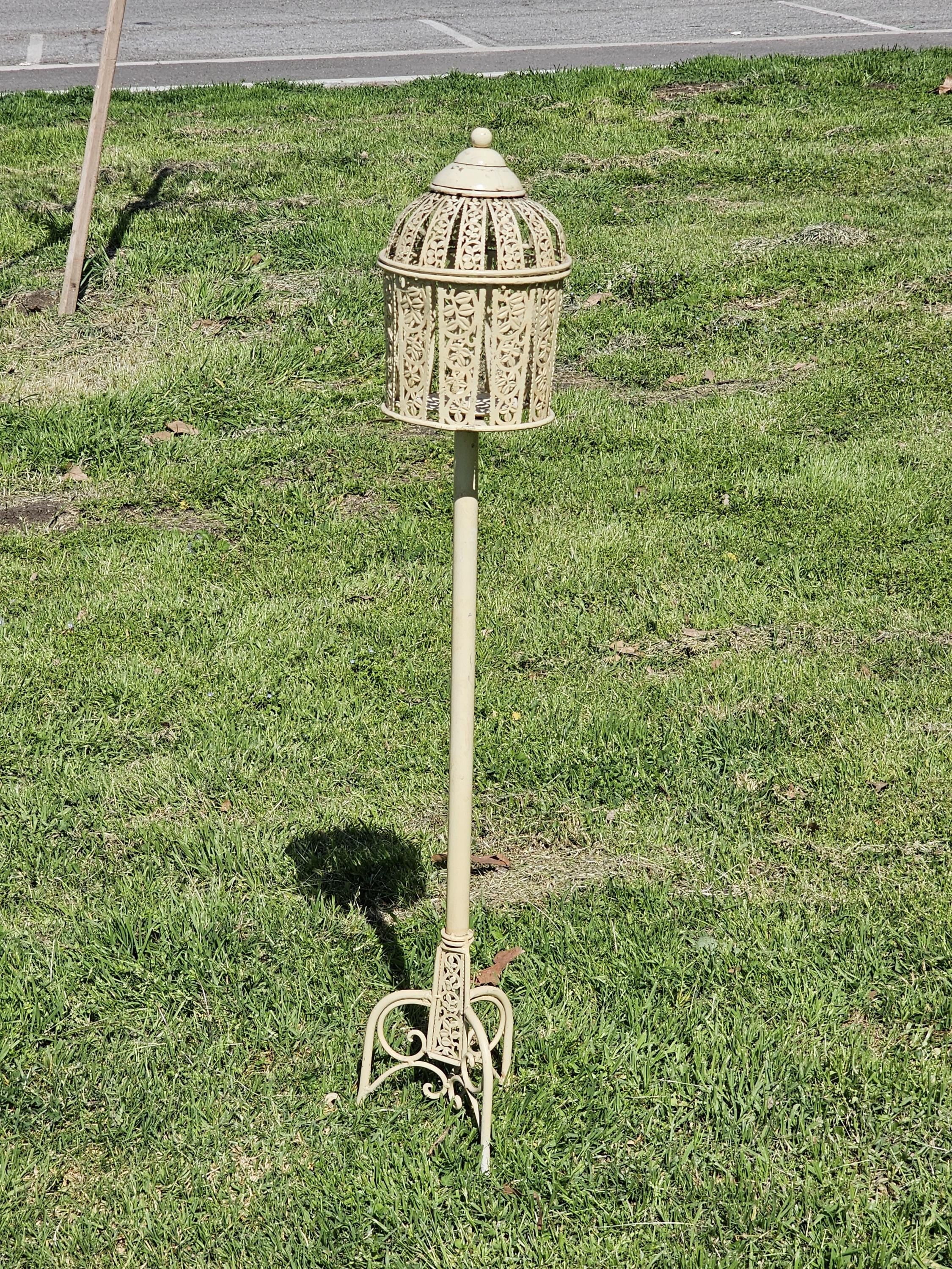 Vintage Style Birdcage Candle Holder Stand 45"H