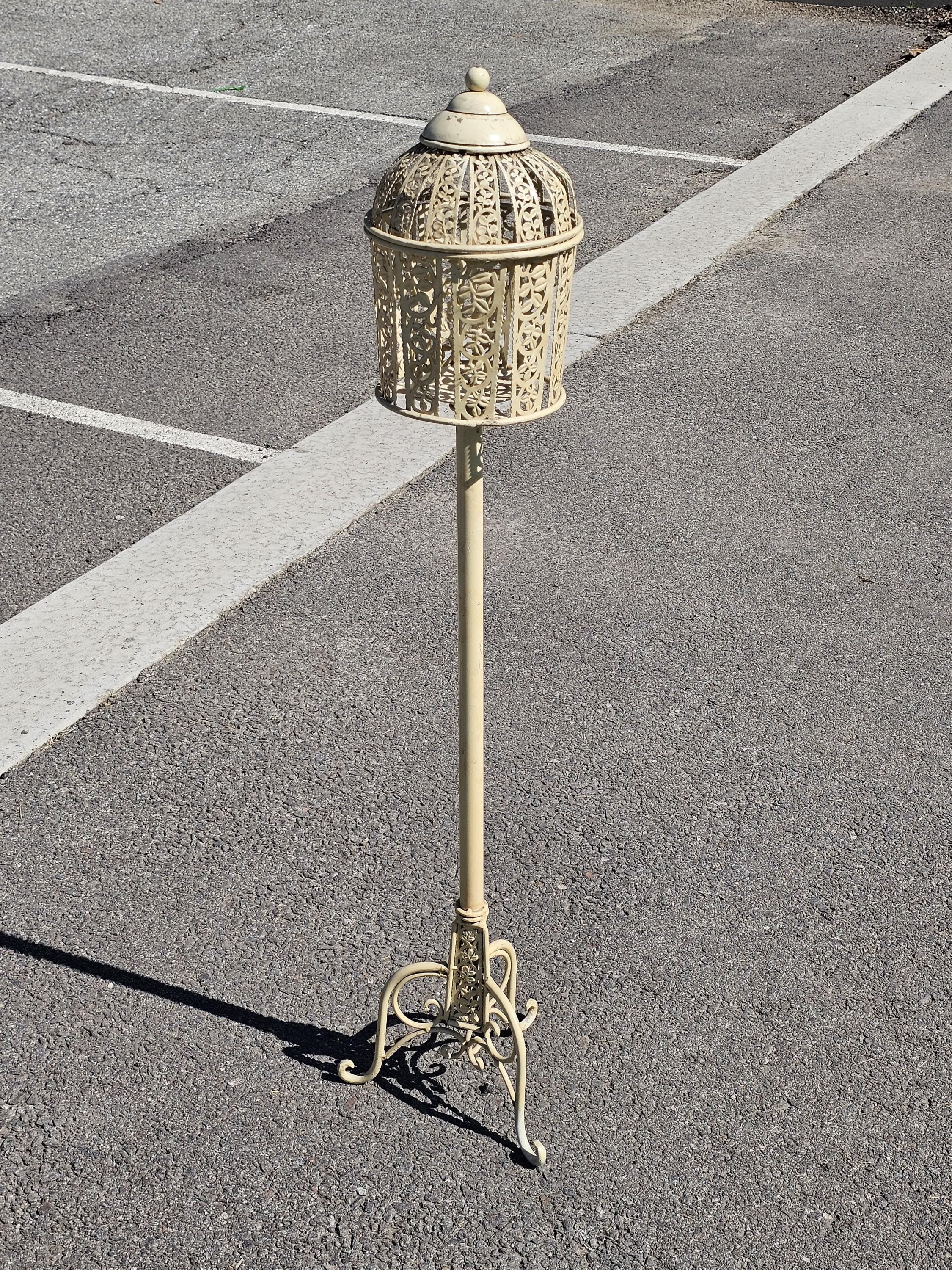 Vintage Style Birdcage Candle Holder Stand 45"H