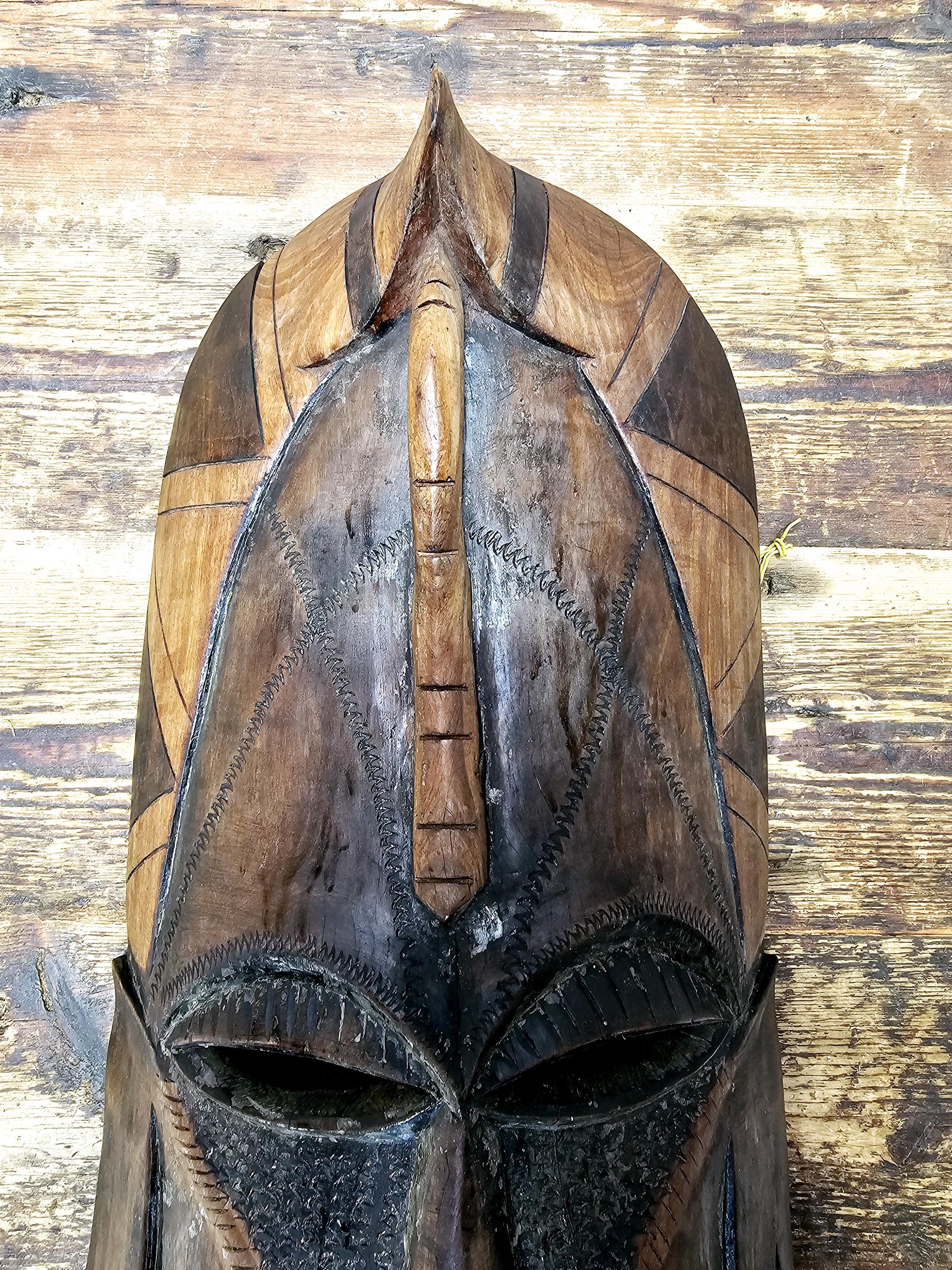 African Carved Wooden Mask - Kenya / East Africa