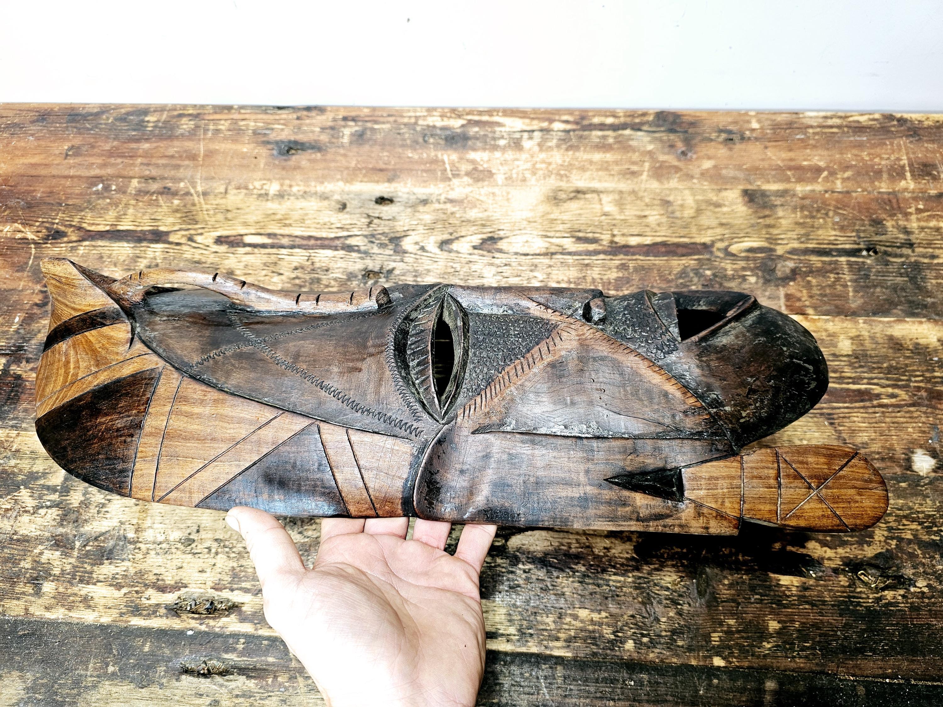 African Carved Wooden Mask - Kenya / East Africa