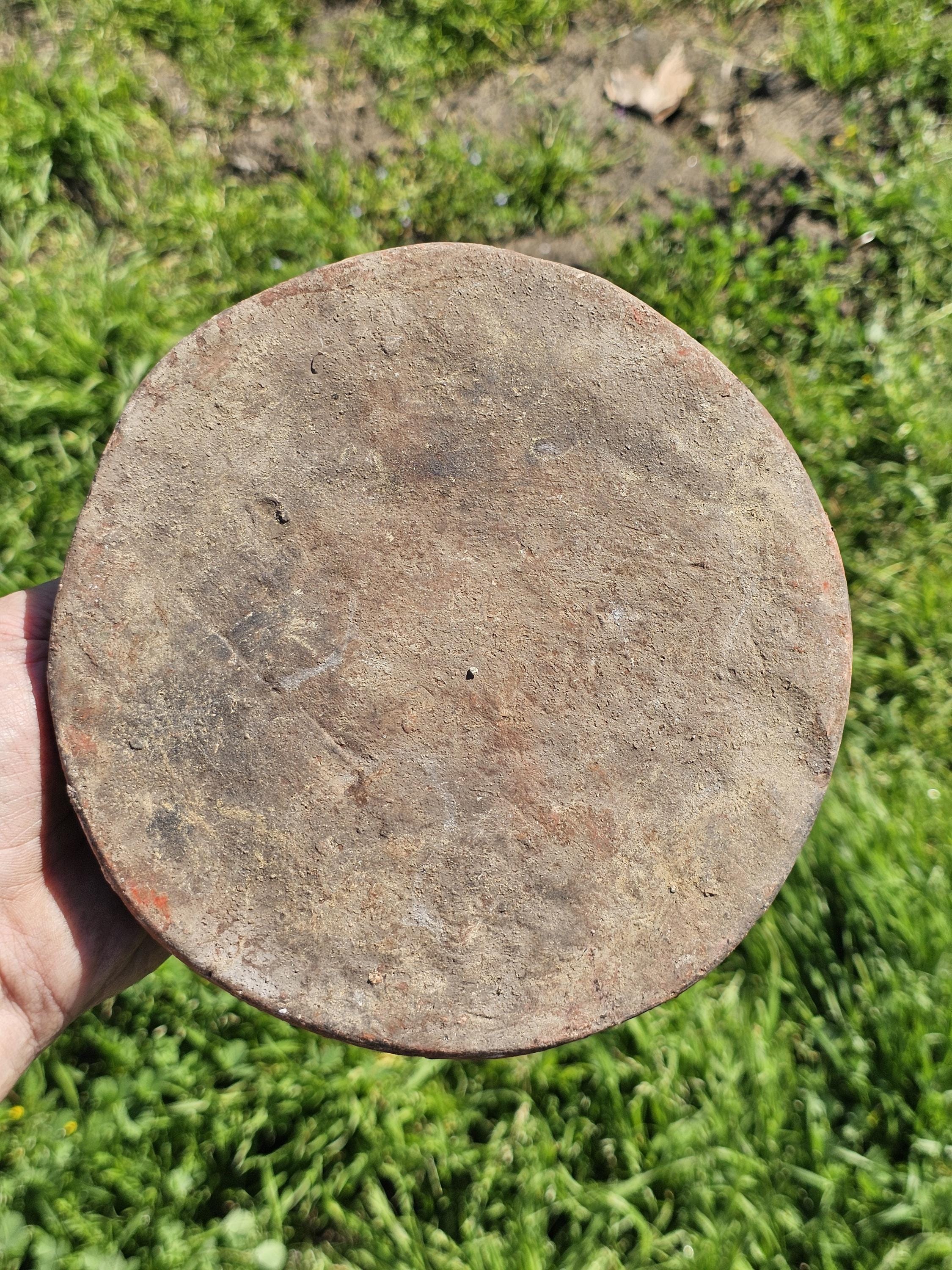 Clay Cherub Angel Candle Holder Copal Burning Bowl 7.5"Diam x 6.5"H