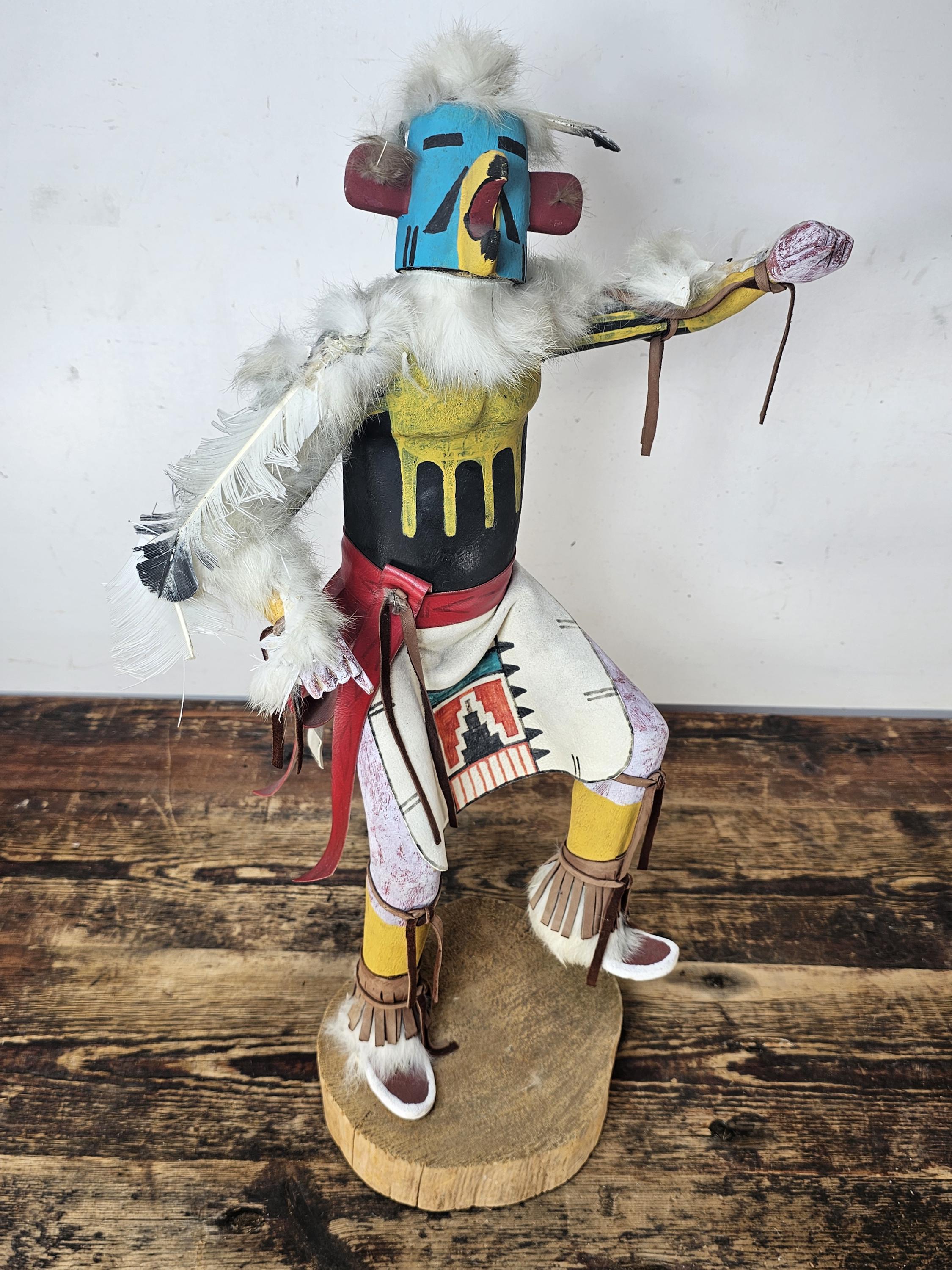 Hopi Eagle Dancer Kachina Doll (Partial Restoration Needed) 20"H