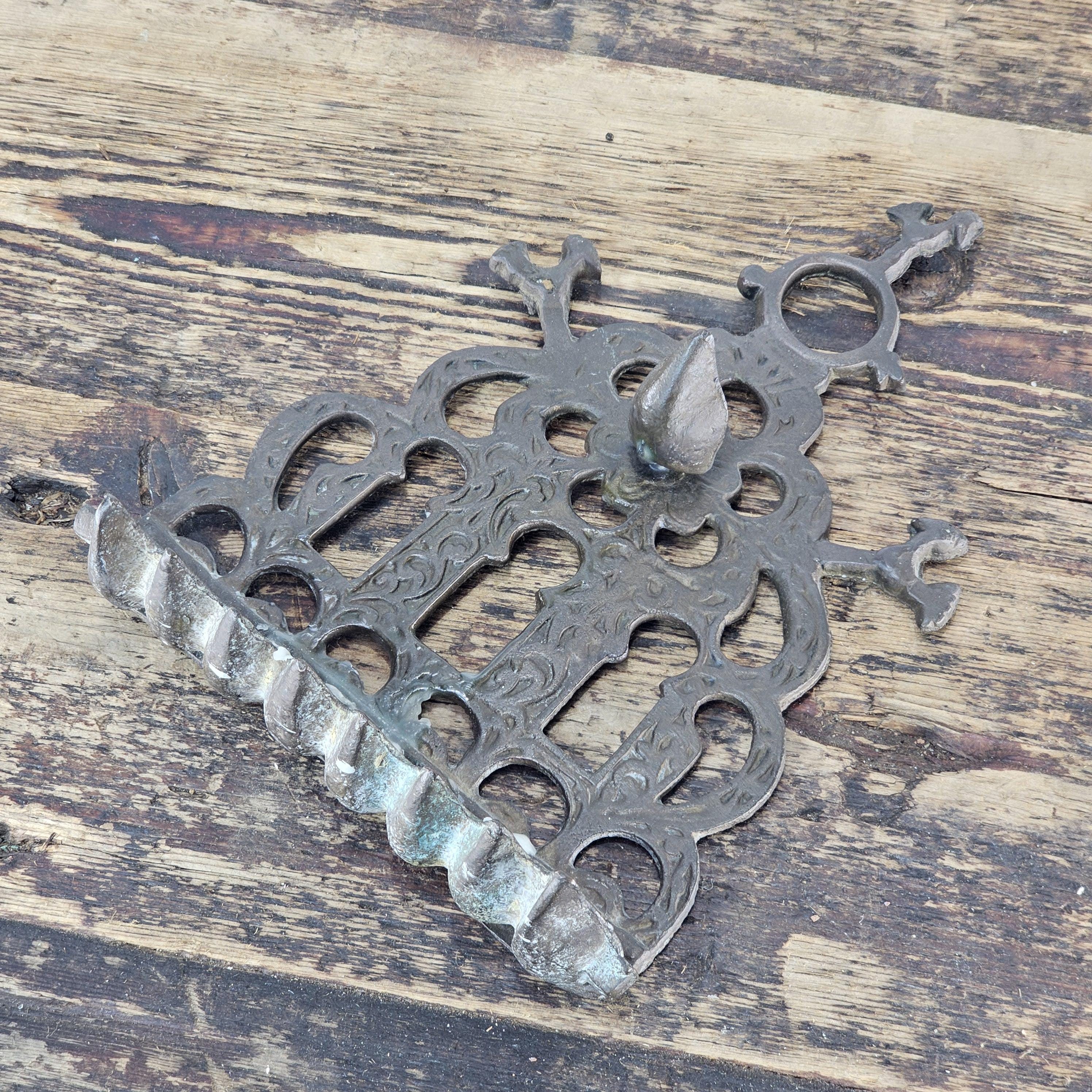 Vintage Hanukkah Menorah Lamp 9"H