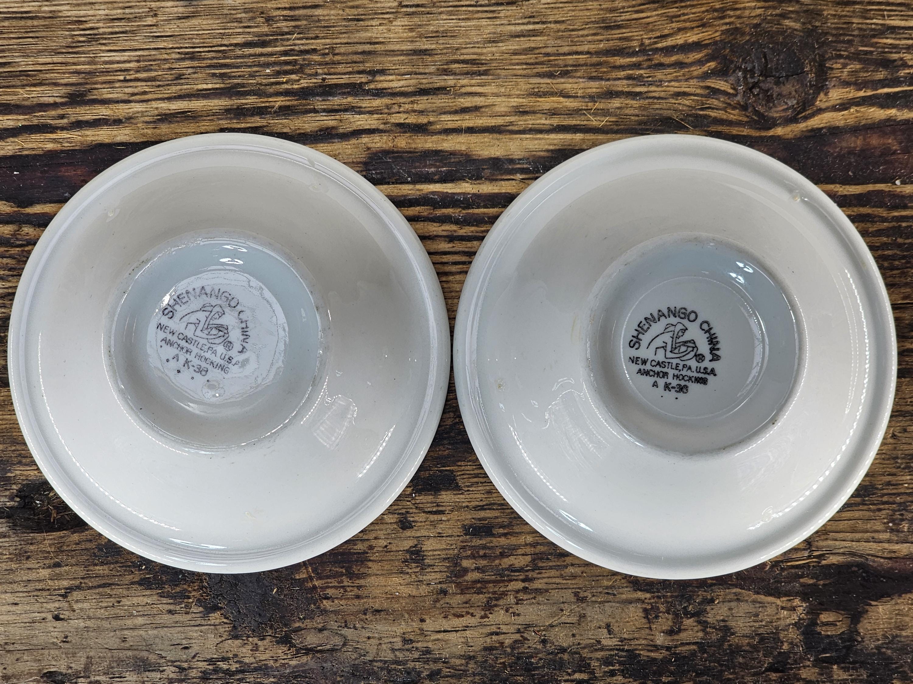 Set of 2 Vintage Shenango China K-38 Dessert Bowl 4.75" x 1.5"