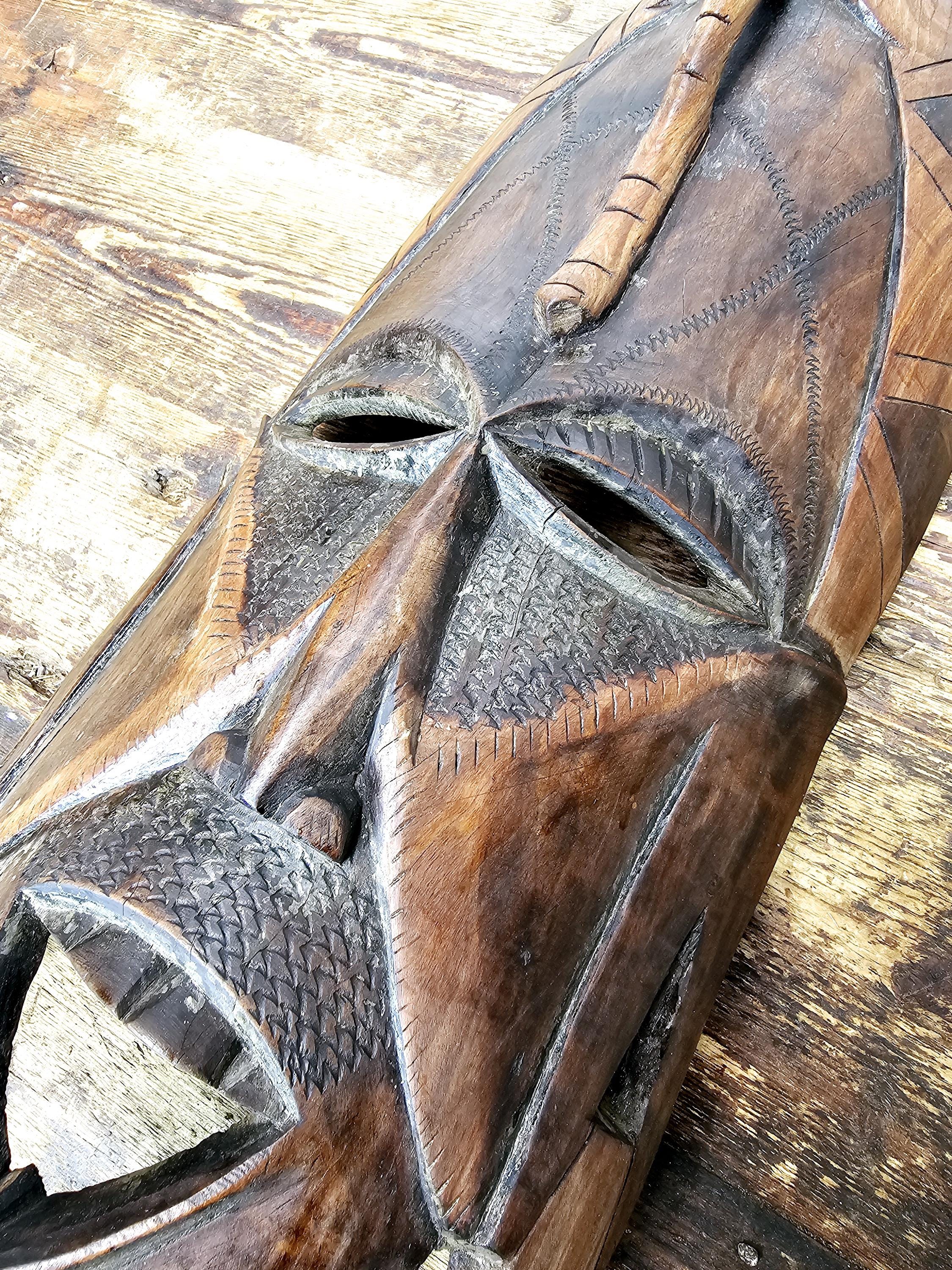 African Carved Wooden Mask - Kenya / East Africa