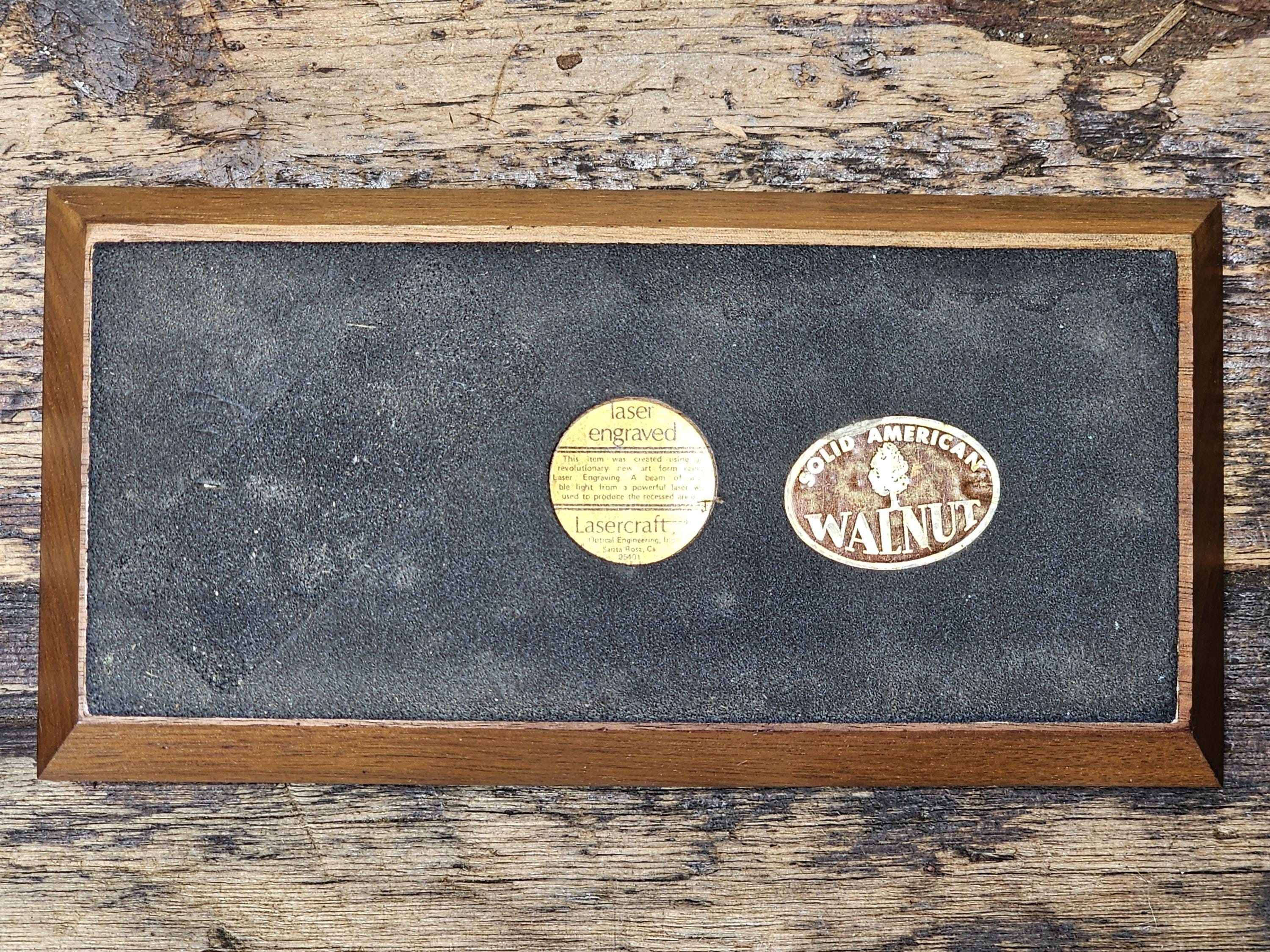 Laser-Engraved American Walnut Seagull Pen Holder