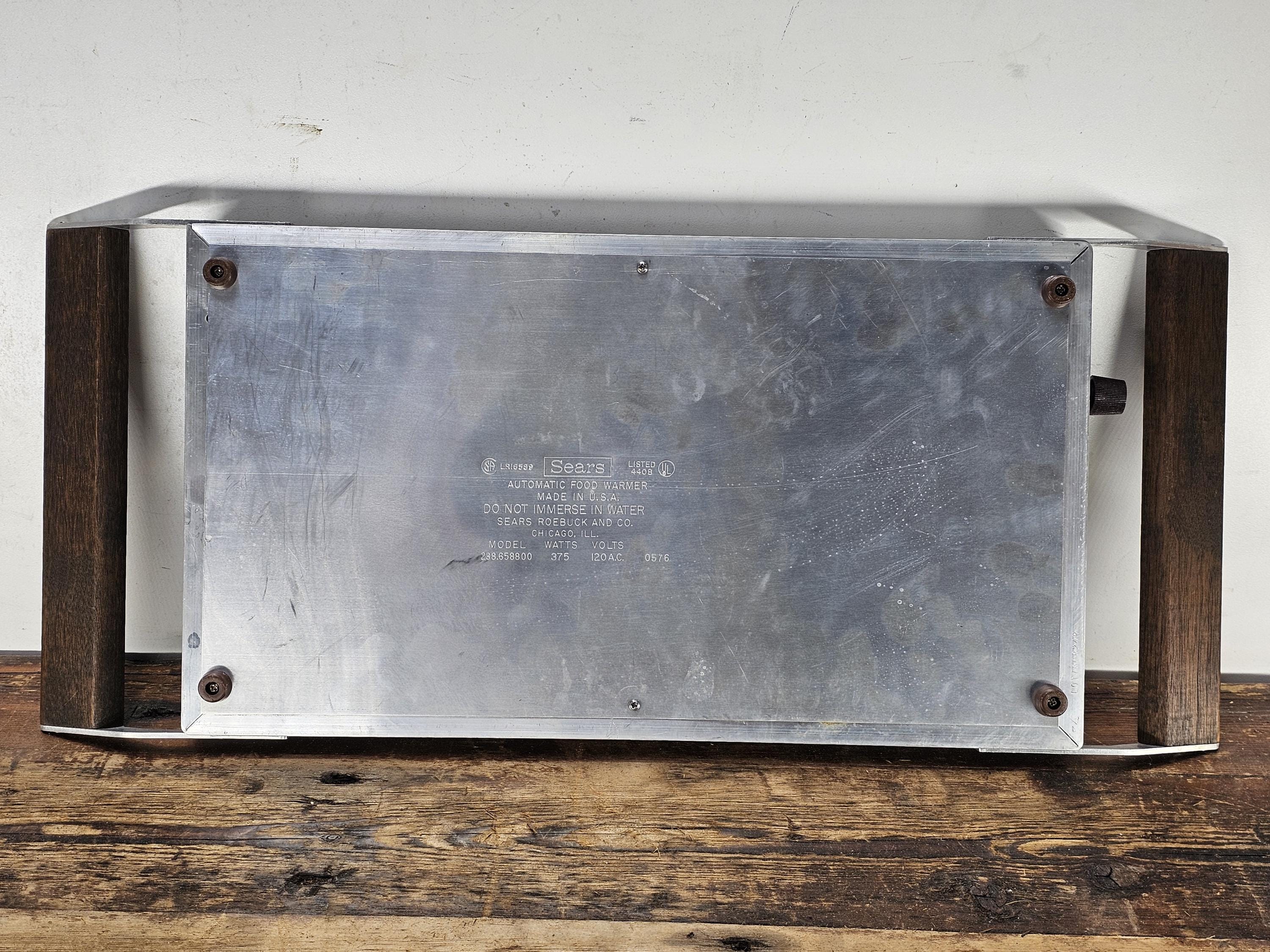 Vintage SEARS Automatic Food Warmer Warming Tray