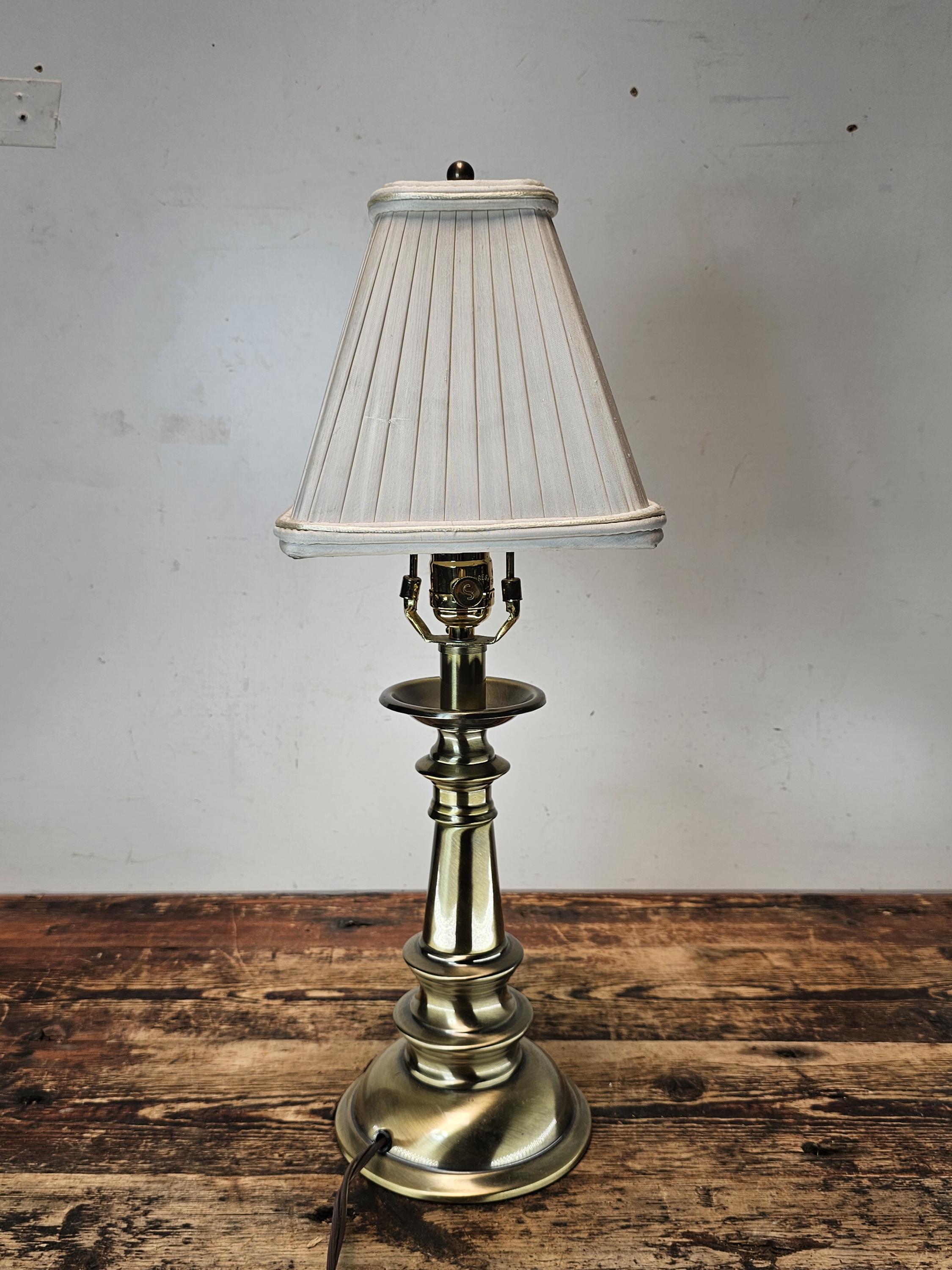 Stiffel Hollywood Regency Brass Table Lamp 21"H