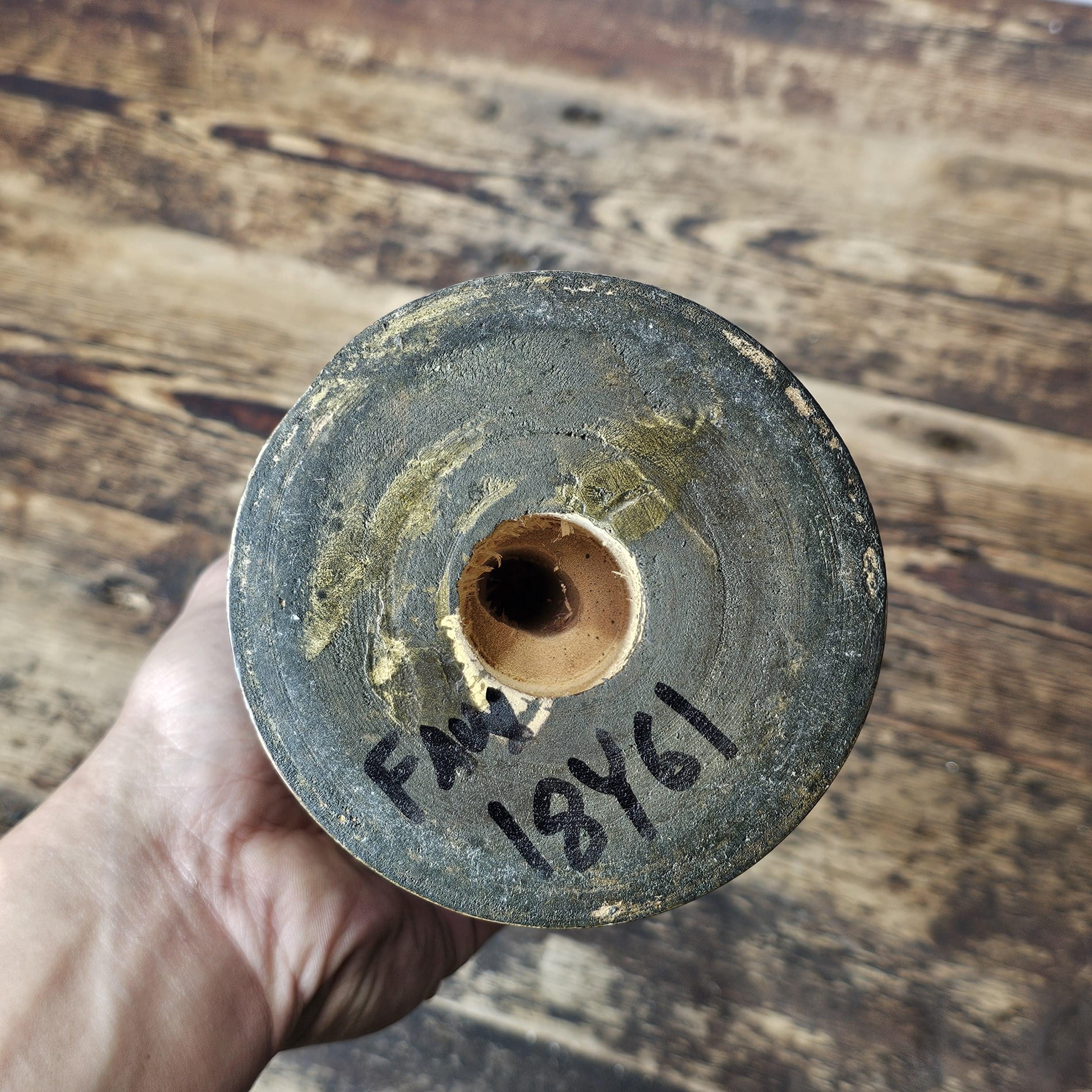 Hand Carved Wood Pineapple Diamond Candle Sticks 12"H