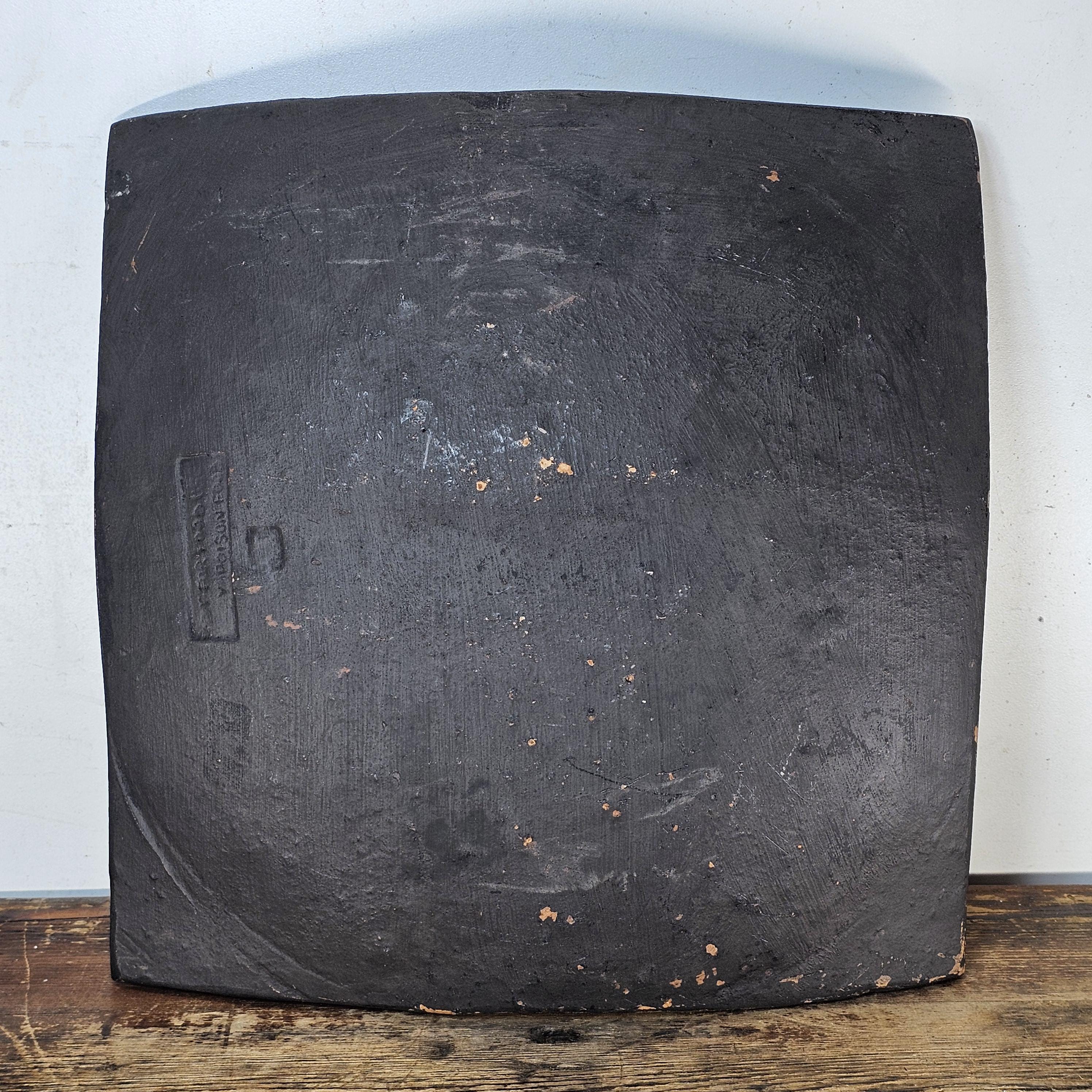 Colin Thorburn 1970s British Studio Pottery Decorative Fish Relief Art Tile 13"