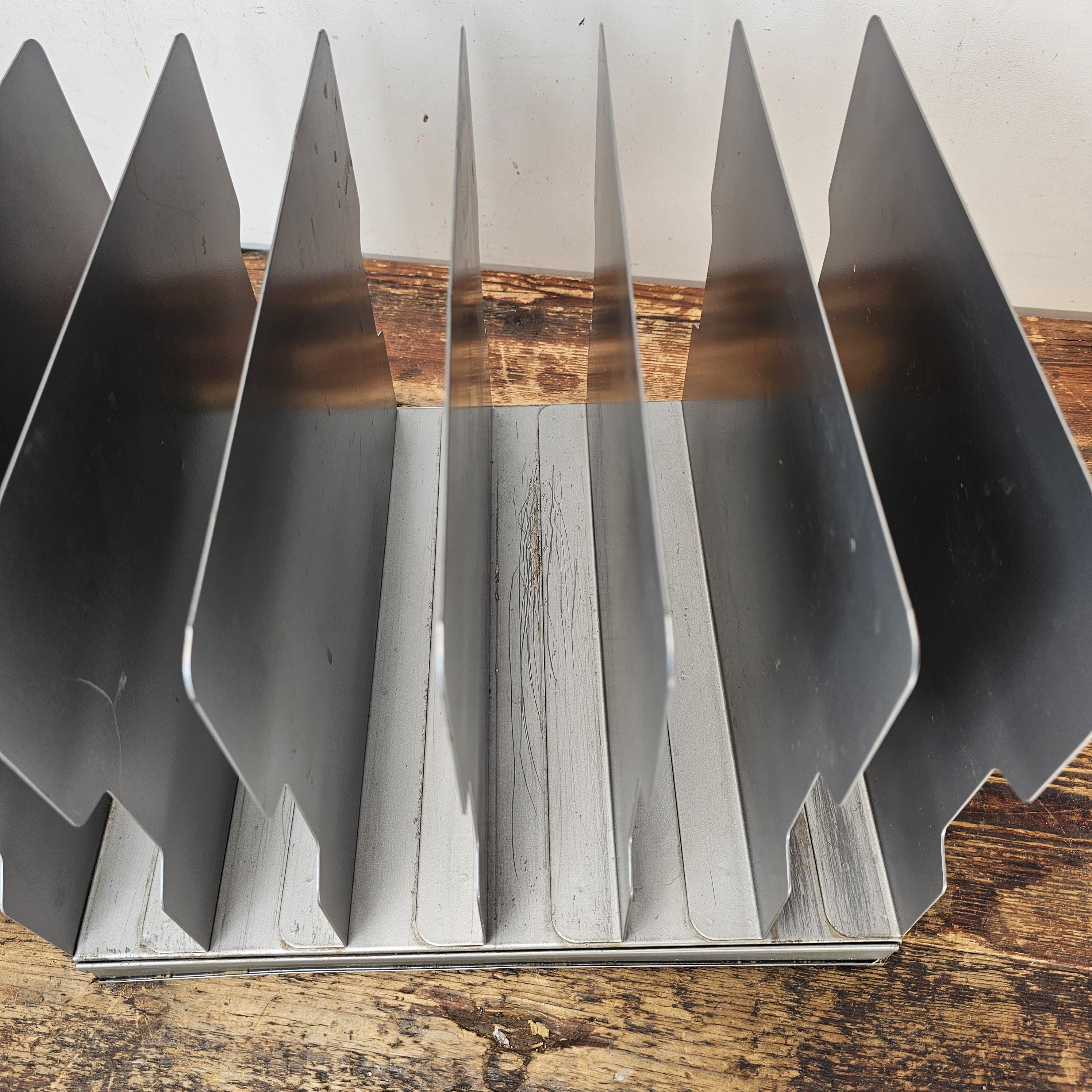 Vintage FLASH FILING 6 Compartment Desktop File Organizer