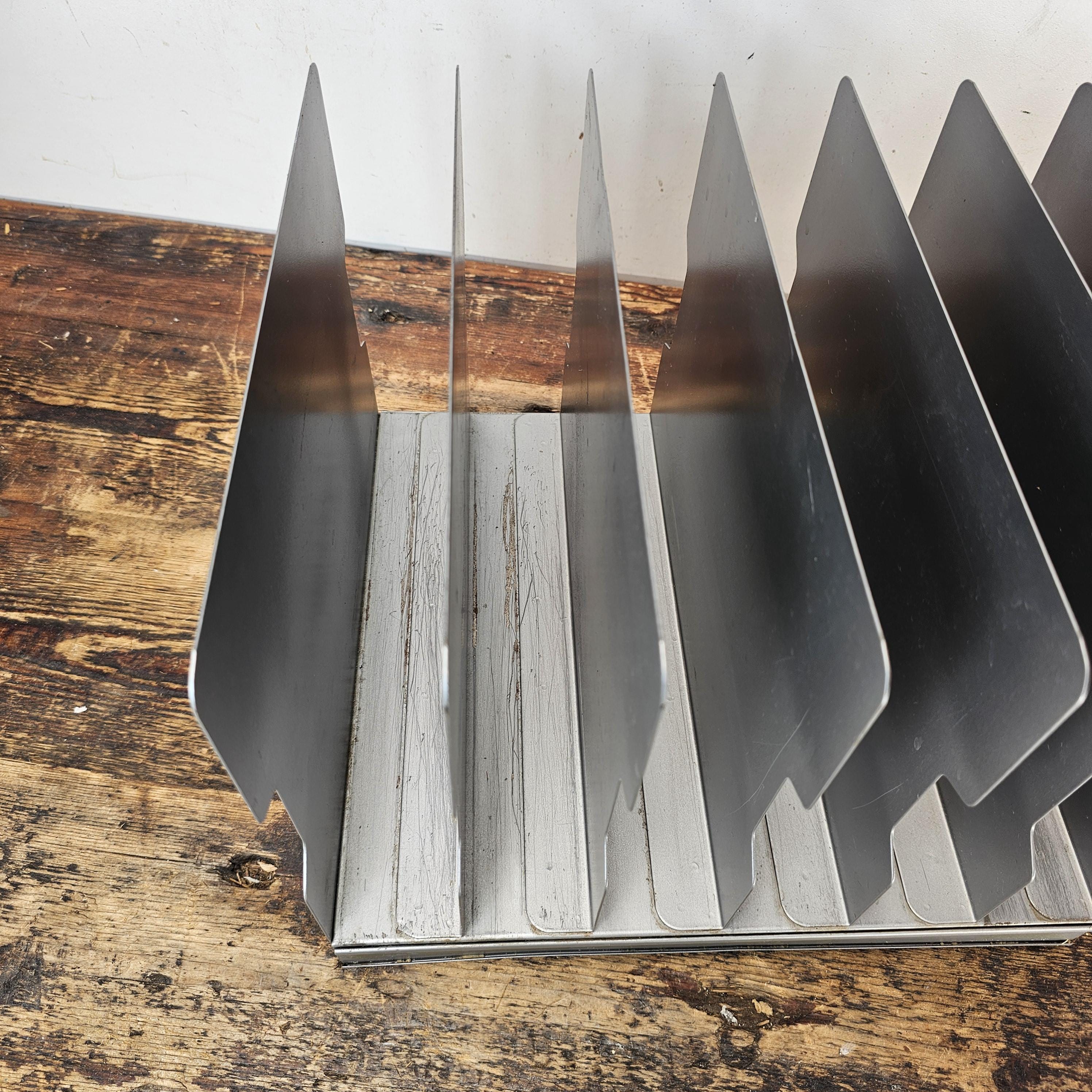 Vintage FLASH FILING 6 Compartment Desktop File Organizer