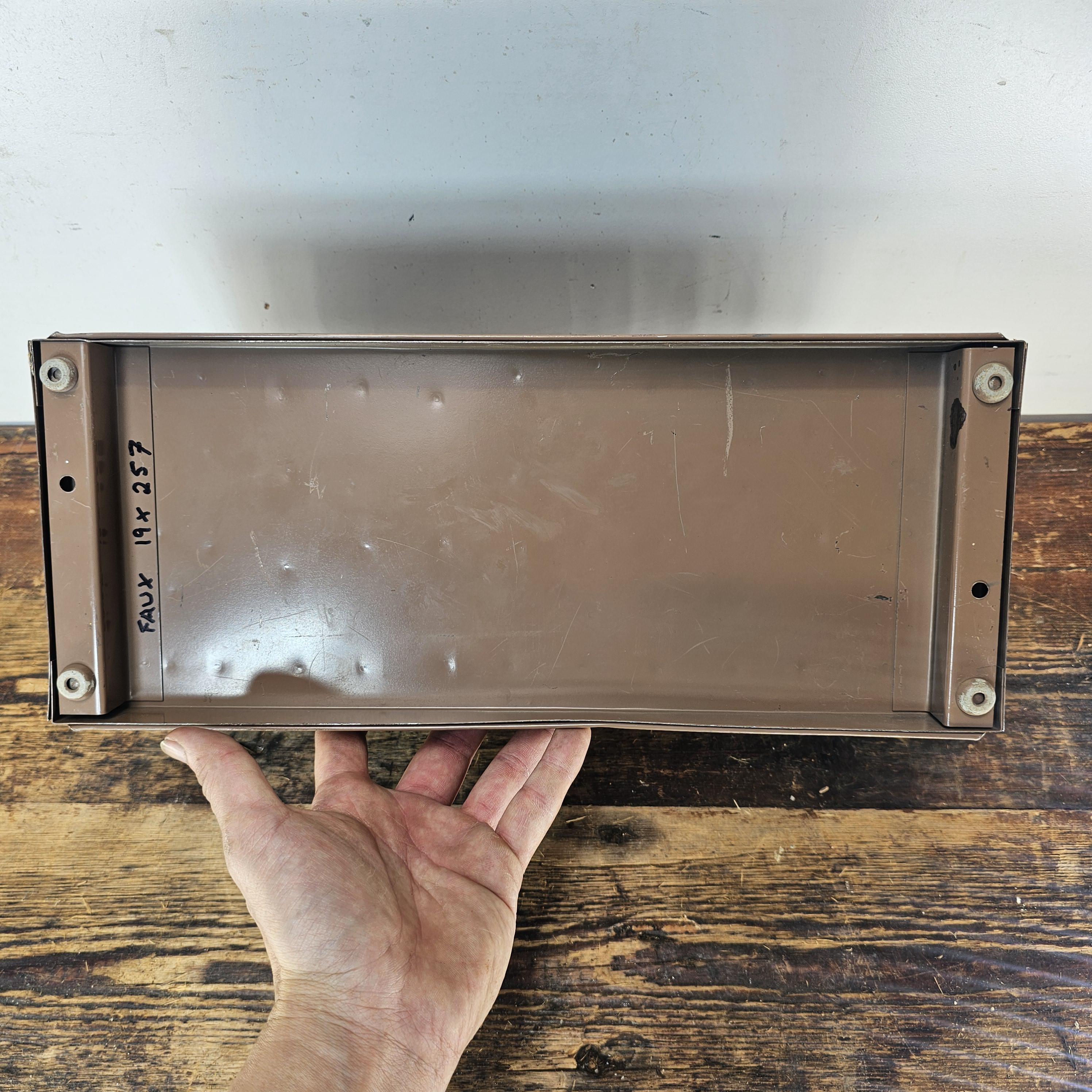 Vintage Small 12 Compartment Metal Desktop File Organizer 6.5"W x 6.5"H x 15"L