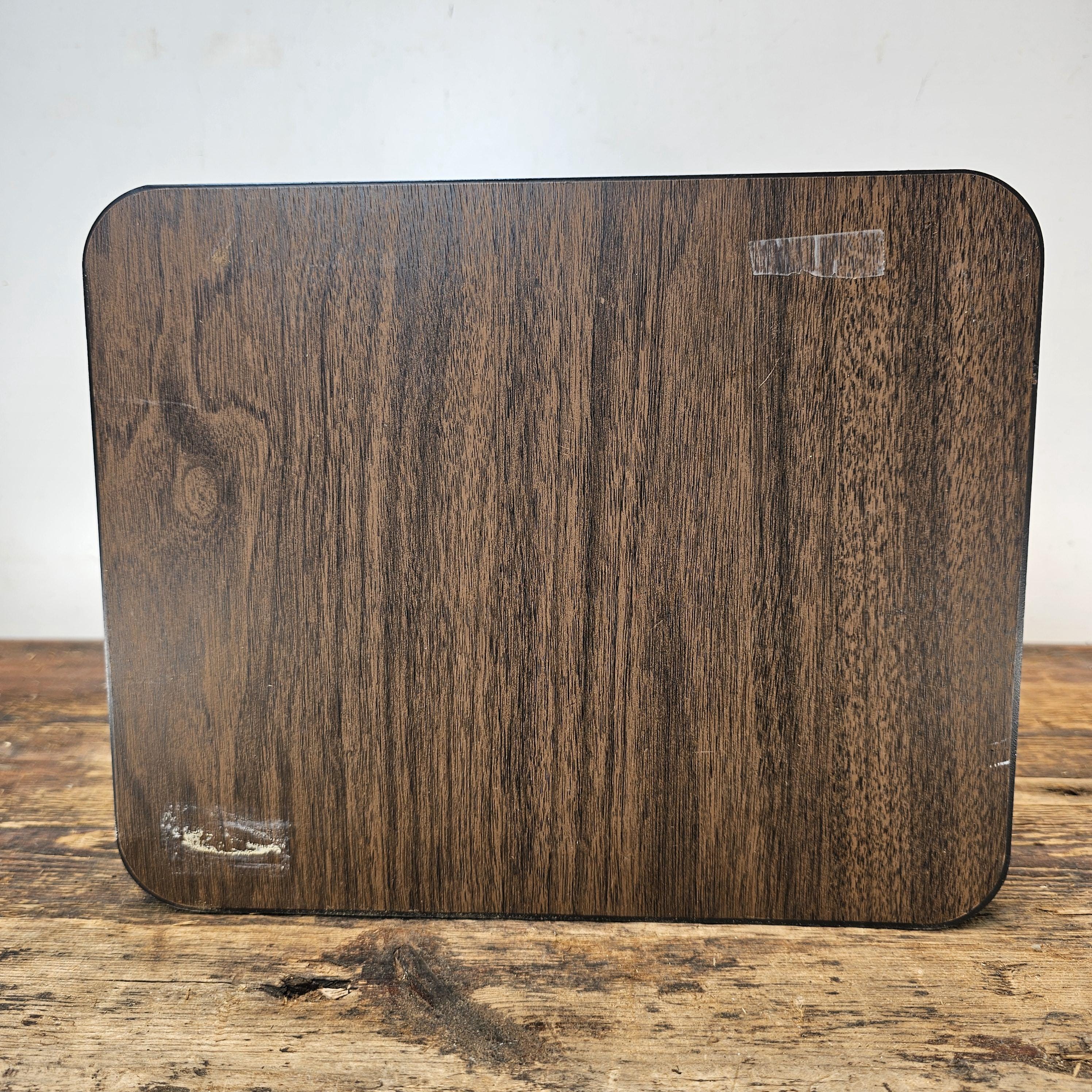 Vintage Mid-Century Desk Organizer with Wood Grain Finish