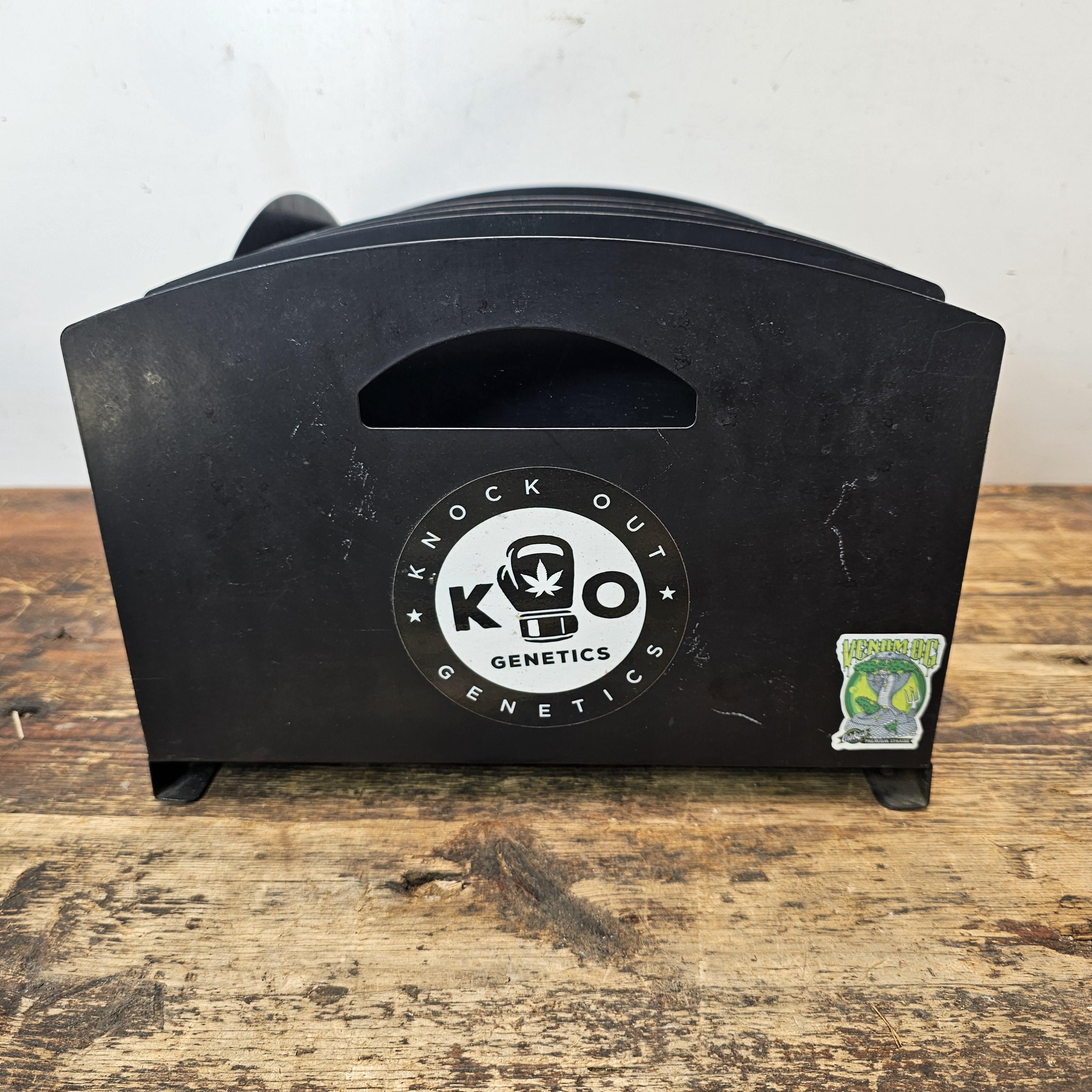 Vintage Black Metal Desk Organizer With Handles