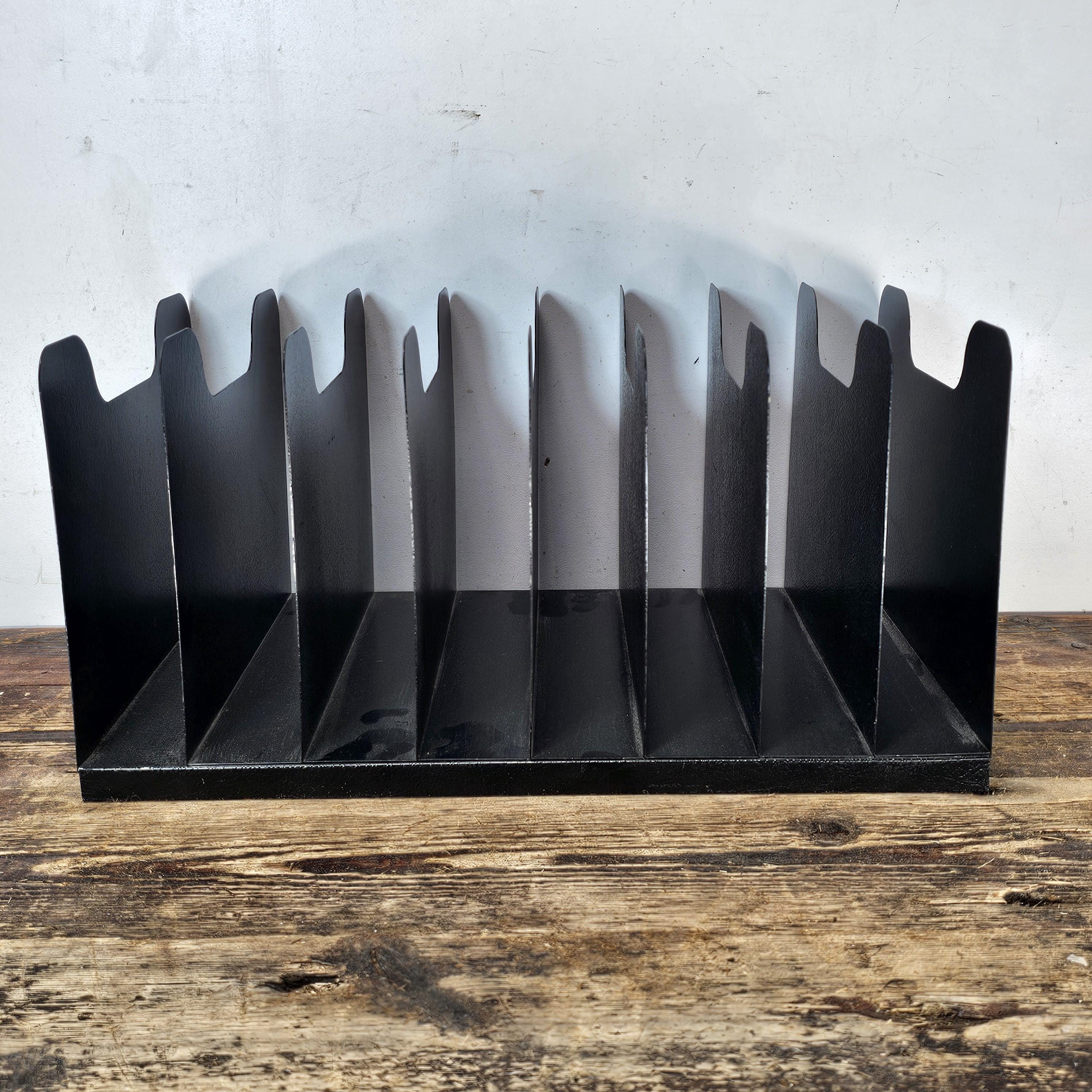 Vintage Buddy Products 8 Compartment Desktop File Organizer Wood Grain Finish