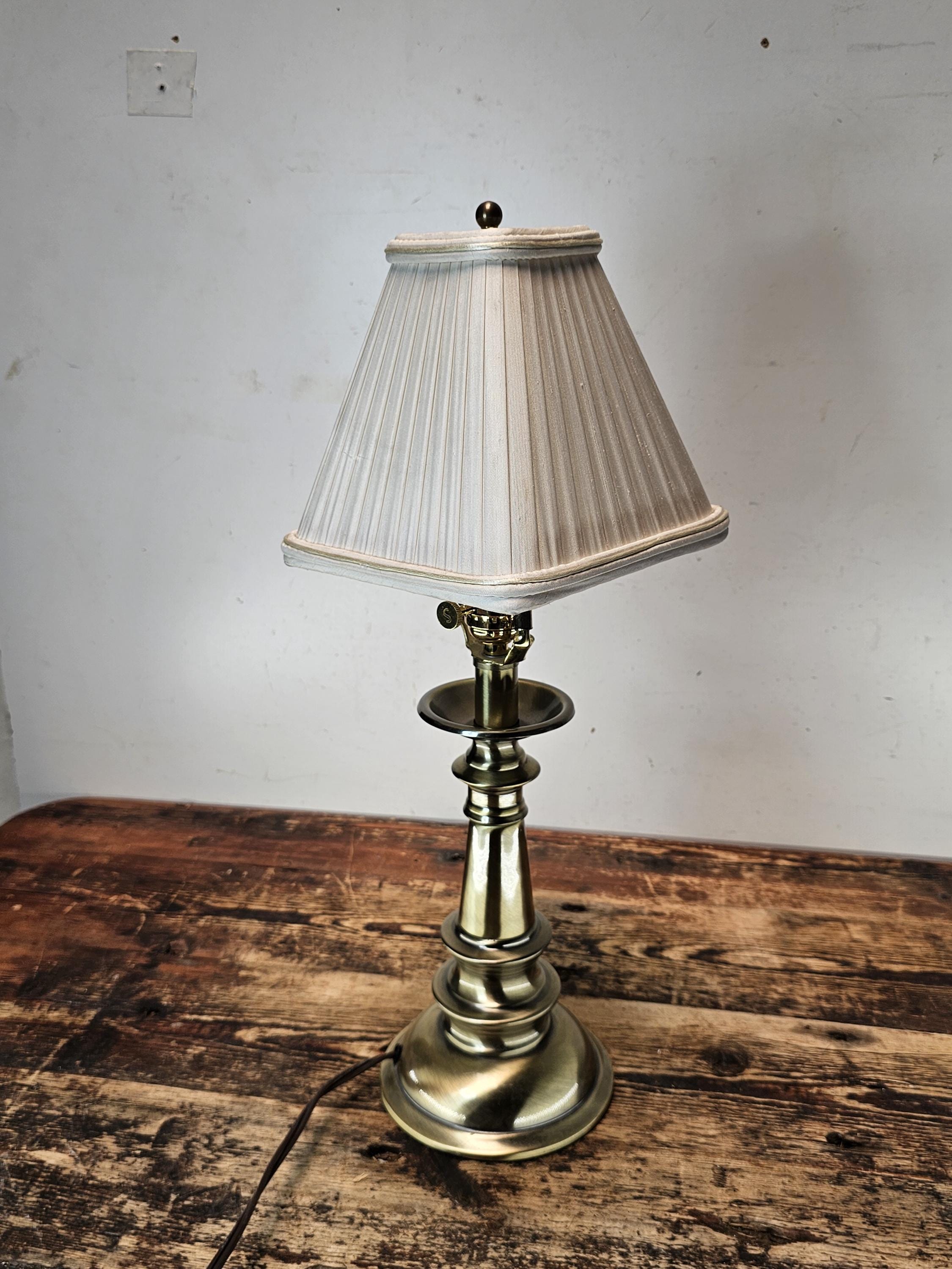 Stiffel Hollywood Regency Brass Table Lamp 21"H